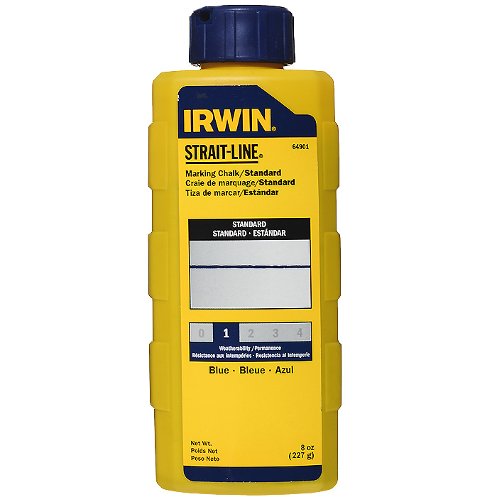 Краска разметочная Irwin, цвет: синий, 227 гT64901 Краска разметочная Irwin, цвет: синий, 227 гT64901Краска разметочная Irwin предназначена для нанесения границ или обозначения поверхности. Подходит ко всем разметочным шнурам и рулеткам Irwin.