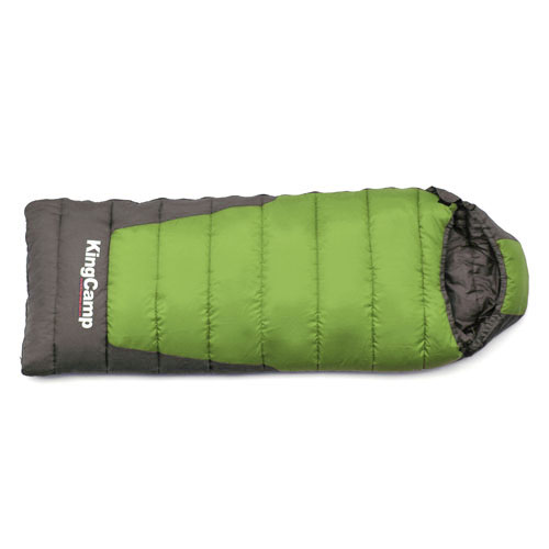 Спальный мешок KingCamp Explorer 300 KS3149, правосторонняя молния, цвет: зеленый, серыйУТ-000050554 Спальный мешок KingCamp Explorer 300 KS3149, правосторонняя молния, цвет: зеленый, серыйУТ-000050554Трехсезонный спальный мешок-одеяло KingCamp Explorer 300 с подголовником - незаменимая вещь для любителей уюта и комфорта во время активного отдыха. Спальный мешок закрывается на двустороннюю застежку-молнию. Теплый спальный мешок спасет вас от холода во время туристического похода, поездки на рыбалку даже в межсезонье и зимой. Спальный мешок упакован в удобный нейлоновый чехол для переноски.