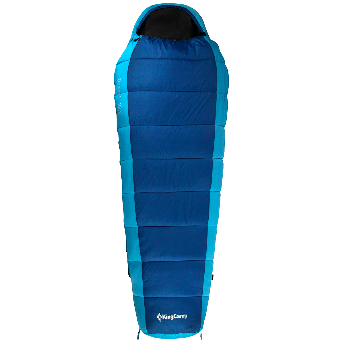 Спальный мешок-кокон KingCamp Desert 250L KS3185, правосторонняя молния, цвет: синийУТ-000050664 Спальный мешок-кокон KingCamp Desert 250L KS3185, правосторонняя молния, цвет: синийУТ-000050664Спальник-кокон KingCamp Desert 250L - незаменимая вещь для любителей уюта и комфорта во время активного отдыха. Спальный мешок закрывается на двустороннюю застежку-молнию. Этот теплый спальный мешок спасет вас от холода во время туристического похода, поездки на рыбалку. Спальный мешок упакован в удобный нейлоновый чехол для переноски.