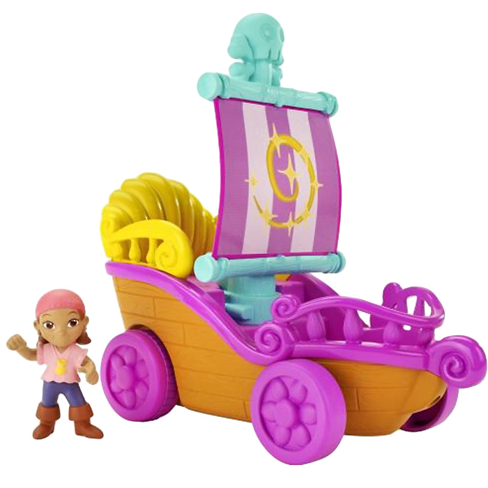 Jake & Neverland Pirates Парусник Иззи. BGM28_BGM29BGM28_BGM29 Jake & Neverland Pirates Парусник Иззи. BGM28_BGM29BGM28_BGM29Игровой набор Jake & Neverland Pirates Парусник Иззи не позволит скучать вашему непоседе. Он выполнен из безопасного пластика и включает фигурку Иззи и ее парусник на колесах. При нажатии на череп с костями на верхней части мачты на парус налетит порыв воздуха, и корабль двинется вперед на колесах, имитируя настоящее плавание. Стоит отпустить мачту, и парус вернется в исходное положение. Фигурку героя можно установить в передней части корабля или позади мачты с парусом. Ваш ребенок с удовольствием будет играть вместе с любимым героем, придумывая увлекательные истории. Порадуйте его таким замечательным подарком!
