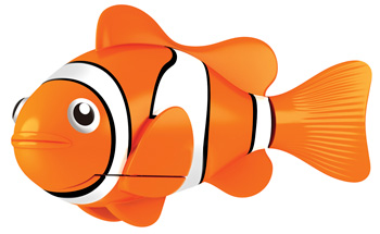 Игрушка для ванны Robofish РобоРыбка: Клоун, цвет: оранжевый, белый2501-4 Игрушка для ванны Robofish РобоРыбка: Клоун, цвет: оранжевый, белый2501-4Игрушка для ванны Robofish РобоРыбка: Клоун понравится вашему малышу и превратит купание в веселую игру. Она выполнена из безопасного пластика с элементами металла в виде маленькой красочной акулы. При погружении в ванну, аквариум или другую емкостью с водой РобоРыбка начинает плавать, опускаясь ко дну и поднимаясь к поверхности воды. Акула прекрасно имитирует повадки настоящей рыбы. Траектория ее движения зависит от наклона хвоста. Внутри рыбки находится специальный грузик, регулирующий глубину ее погружения. Если рыбка плавает на дне, не всплывая, - уберите грузик; если на поверхности - добавьте грузик. Набор включает подставку, на которой можно разместить рыбку, пока вы с ней не играете. Порадуйте вашего ребенка таким замечательным подарком! Игрушка работает от 2 батарей напряжением 1,5V типа LR44 (2 установлены в игрушку и 2 запасные).