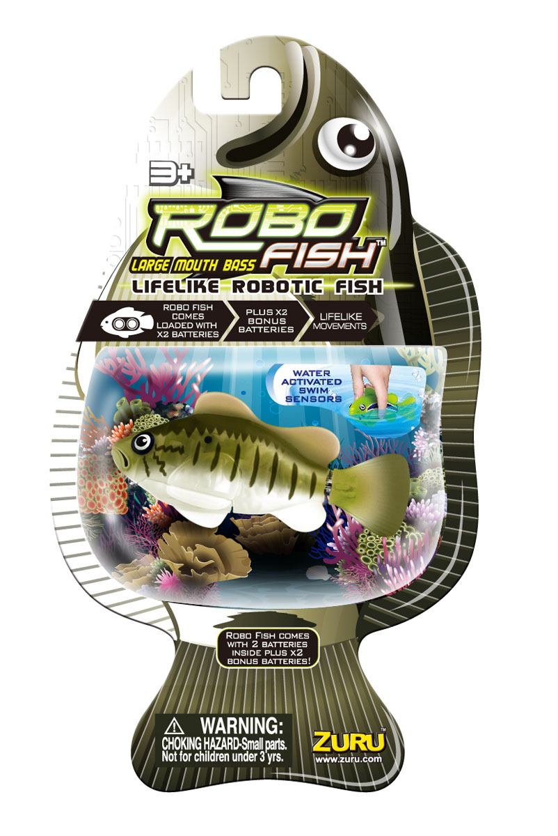 Игрушка для ванны Robofish Большеротый окунь, цвет: зеленый, серый2532O Игрушка для ванны Robofish Большеротый окунь, цвет: зеленый, серый2532OИгрушка для ванны Robofish Большеротый окунь понравится вашему малышу и превратит купание в веселую игру. Она выполнена из безопасного пластика с элементами металла в виде маленькой реалистичной рыбки. При погружении в ванну, аквариум или другую емкостью с водой окунь начинает плавать, опускаясь ко дну и поднимаясь к поверхности воды. Игрушка прекрасно имитирует повадки настоящей рыбы. Траектория ее движения зависит от наклона хвоста. Внутри рыбки находится специальный грузик, регулирующий глубину ее погружения. Если рыбка плавает на дне, не всплывая, - уберите грузик; если на поверхности - добавьте грузик. Порадуйте вашего ребенка таким замечательным подарком! Игрушка работает от 2 батарей напряжением 1,5V типа LR44 (входят в комплект).