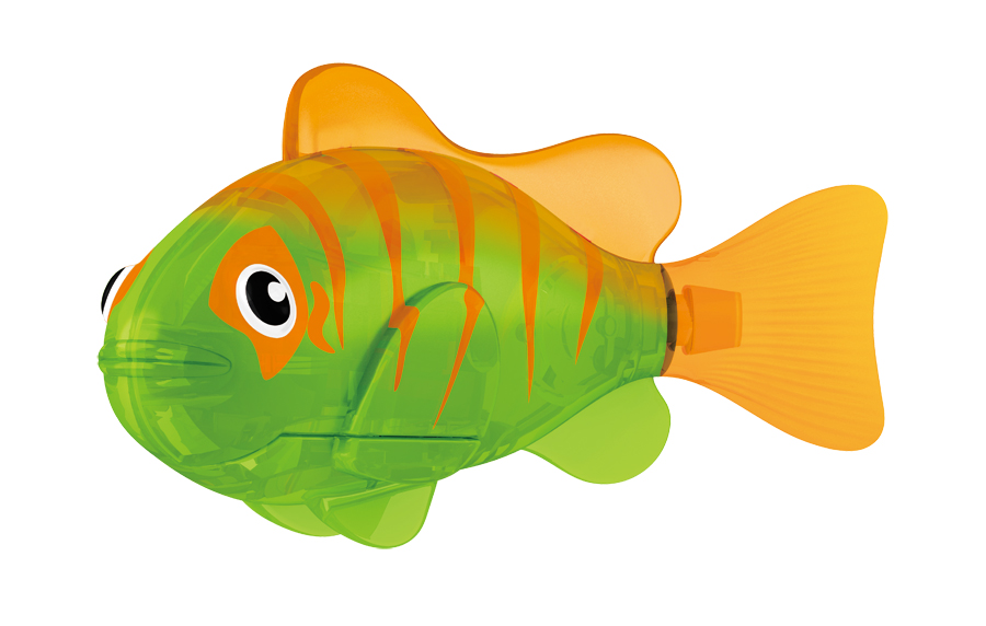 Игрушка для ванны Robofish Светодиодная РобоРыбка: Гловер, цвет: зеленый, оранжевый2541B Игрушка для ванны Robofish Светодиодная РобоРыбка: Гловер, цвет: зеленый, оранжевый2541BИгрушка для ванны Robofish Светодиодная РобоРыбка понравится вашему малышу и превратит купание в веселую игру. Она выполнена из безопасного пластика с элементами металла в виде маленькой красочной рыбки. Игрушка прекрасно имитирует повадки настоящей рыбы. Траектория ее движения зависит от наклона хвоста. При соприкосновении с водой она начинает не только плавать, но и светиться. В целях экономии энергии игрушка отключается автоматически через 4 минуты. Для активации рыбки вытащите ее из воды на несколько секунд, а затем снова запустите в воду. Внутри рыбки находится специальный грузик, регулирующий глубину ее погружения. Если рыбка плавает на дне, не всплывая, - уберите грузик; если на поверхности - добавьте грузик. Набор включает подставку, на которой можно разместить рыбку, пока вы с ней не играете. Порадуйте вашего ребенка таким замечательным подарком! Игрушка работает от 2 батарей напряжением 1,5V типа LR44 (2 установлены в игрушку и 2 запасные).
