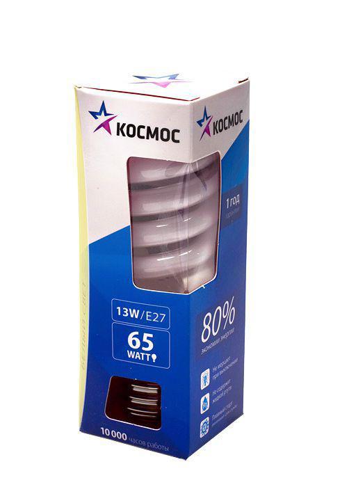 Лампа энергосберегающая Космос, свет: теплый. Модель Т2 SPC 13W E2727LKsmT2SPC13wE2727 Лампа энергосберегающая Космос, свет: теплый. Модель Т2 SPC 13W E2727LKsmT2SPC13wE2727Энергосберегающая лампа Космос теплого света способствует расслаблению, ее лучше использовать в спальнях, местах для отдыха. Сфера применения энергосберегающей лампы Космос та же, что и у лампы накаливания, но данная лампа имеет ряд преимуществ: температура колбы ниже, чем у ламп накаливания, что позволяет использовать энергосберегающие лампы в тканевых абажурах без риска их выцветания и возникновения пожара; полностью заменяет галогенные и обычные лампы накаливания. Колба лампы имеет защитное покрытие, препятствующее ультрафиолетовому излучению. Не содержат паров ртути: технология амальгамной дозировки обеспечивает более стабильный поток не только в течение всего срока службы лампы, но также при изменении температуры окружающей среды и рабочего положения лампы. Применение РТС-термистра с положительным коэффициентом температуры, осуществляющего плавный старт лампы, позволяет производить до 500000 включений-выключений лампы, что увеличивает срок службы лампы. Применение...