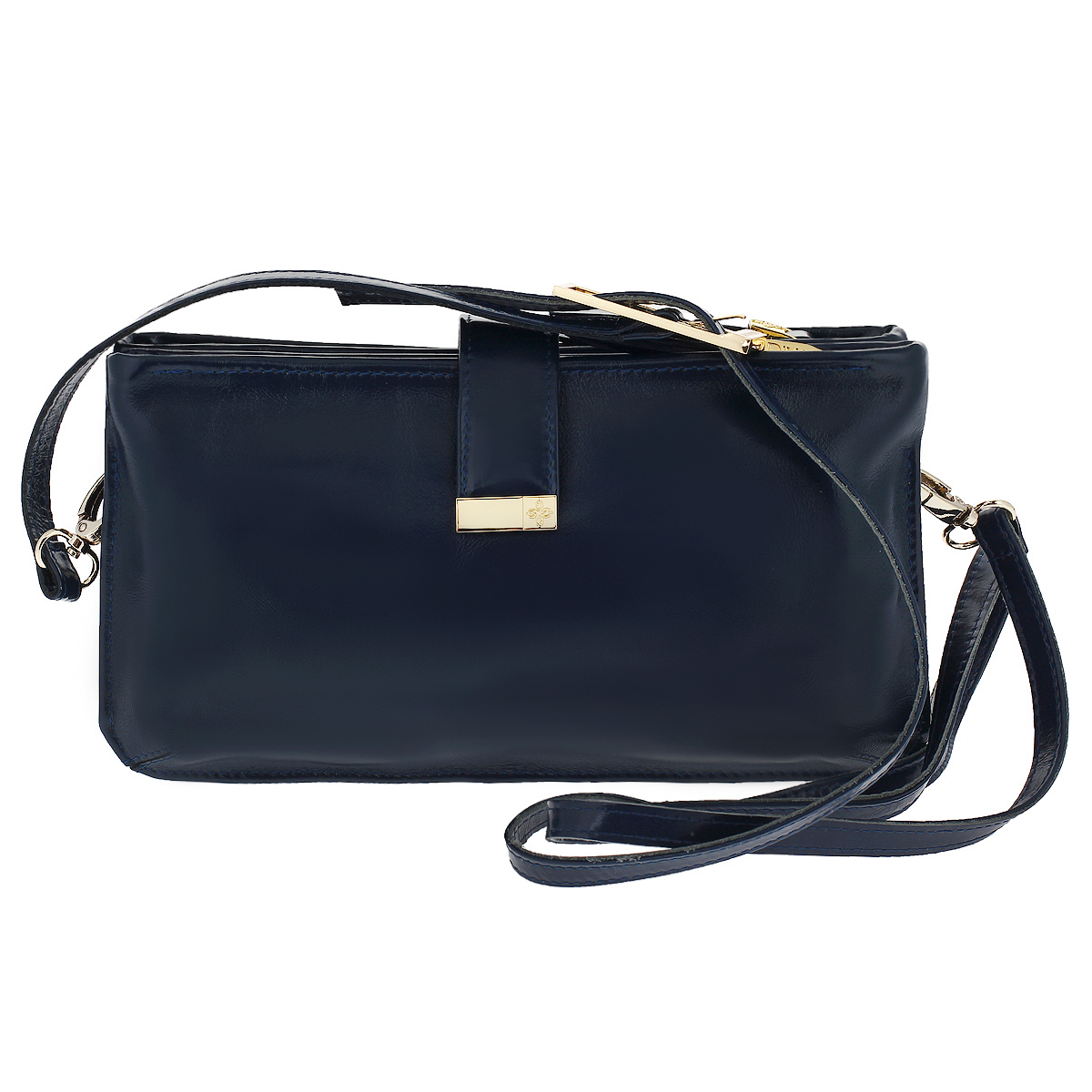 Сумка-клатч женская Dimanche Bowling Bag, цвет: синий. 435/3/R435/3/R Сумка-клатч женская Dimanche Bowling Bag, цвет: синий. 435/3/R435/3/RСтильная женская сумка-клатч Dimanche Bowling Bag выполнена из натуральной высококачественной кожи, закрывается хлястиком на кнопке-магните. Сумка состоит из трех отделений: два из которых на застежках-молниях, и отделение без молнии. Внутри отделений на застежках-молниях - по одному дополнительному кармашку. Сумка оснащена удобным плечевым ремнем регулируемой длины. Сумка упакована в фирменный текстильный мешок. Женская сумка от Dimanche подчеркнет вашу яркую индивидуальность и сделает образ завершенным.