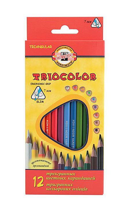 Цветные карандаши Triocolor, 12 цветов3132/12 Цветные карандаши Triocolor, 12 цветов3132/12Цветные карандаши Triocolor непременно, понравятся вашему юному художнику. Набор включает в себя 12 ярких насыщенных цветных карандашей, которые идеально подходят для малышей. Эргономичный трехгранный корпус изготовлен из натуральной древесины. Карандаши имеют прочный неломающийся грифель, не требующий сильного нажатия и легко затачиваются. Порадуйте своего ребенка таким восхитительным подарком!