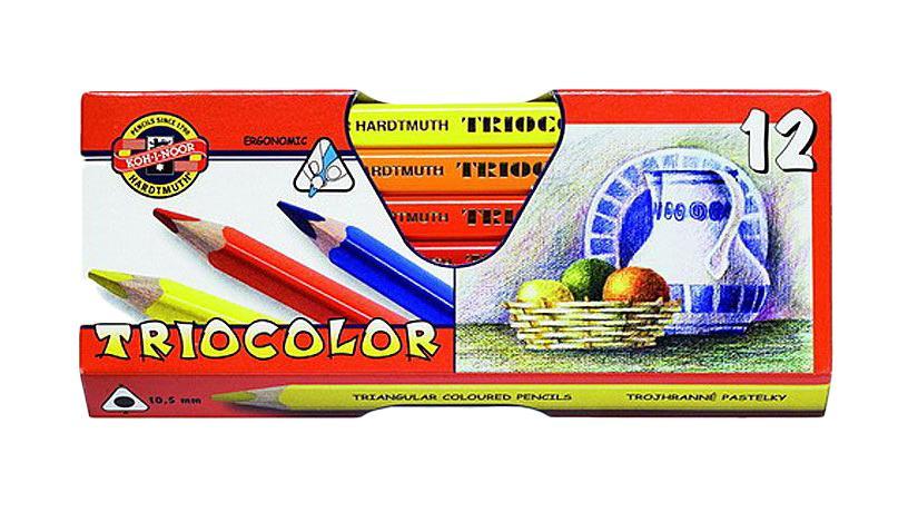 Цветные карандаши Triocolor, художественные, 12 цветов. 3152/12 KS3152/12 KS Цветные карандаши Triocolor, художественные, 12 цветов. 3152/12 KS3152/12 KSЦветные художественные карандаши Triocolor непременно, понравятся вашему юному художнику. Набор включает в себя 12 ярких насыщенных цветных карандашей, которые идеально подходят для малышей. Эргономичный трехгранный утолщенный корпус изготовлен из натуральной древесины. Карандаши имеют прочный неломающийся грифель, не требующий сильного нажатия и легко затачиваются. Порадуйте своего ребенка таким восхитительным подарком!