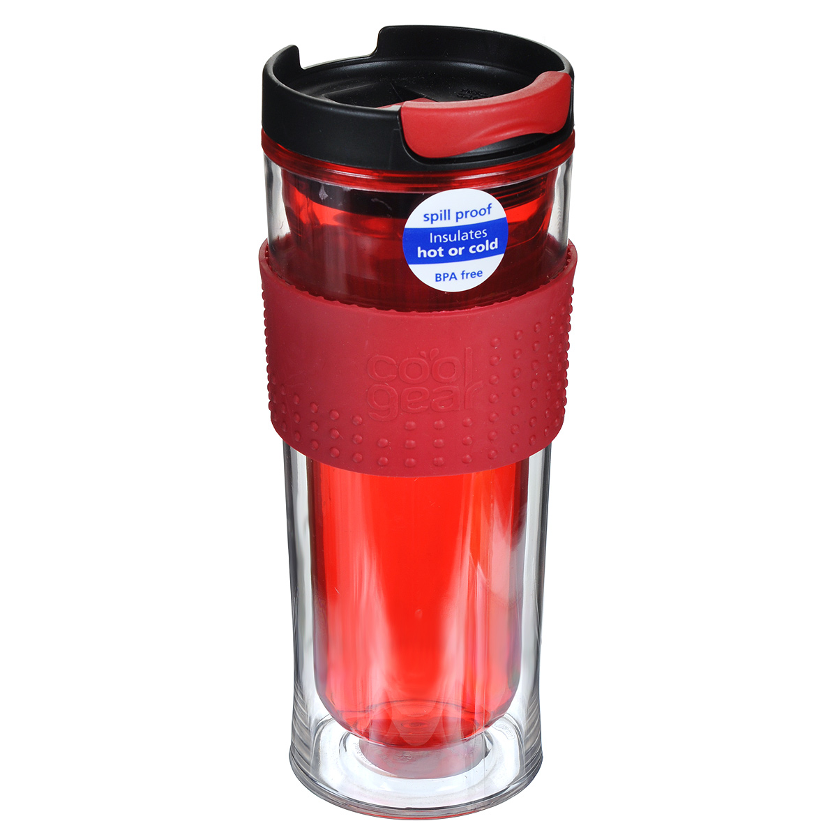 Кружка дорожная Cool Gear Eco 2 Go для горячих напитков, цвет: красный, черный, 420 мл. 12801280 Кружка дорожная Cool Gear Eco 2 Go для горячих напитков, цвет: красный, черный, 420 мл. 12801280Дорожная кружка Cool Gear Eco 2 Go изготовлена из высококачественного BPA-free пластика, не содержащего токсичных веществ. Двойные стенки дольше сохраняют напиток горячим и не обжигают руки. Надежная закручивающаяся крышка с защитой от проливания обеспечит дополнительную безопасность. Крышка оснащена клапаном для питья. Оптимальный объем позволит взять с собой большую порцию горячего кофе или чая. Также подходит и для холодных напитков. Антискользящий ободок предотвращает выскальзывание кружки из рук. Кружка идеальна для ежедневного использования. Она станет вашим обязательным спутником в длительных поездках или занятиях зимними видами спорта. Не рекомендуется использовать в микроволновой печи и мыть в посудомоечной машине. Cool Gear - мировой лидер в сфере производства товаров для питья, продукция которого пользуется огромной популярностью по всему миру! Ассортимент компании включает более 120 видов бутылок для питья и дорожных кружек. Выбирайте для...