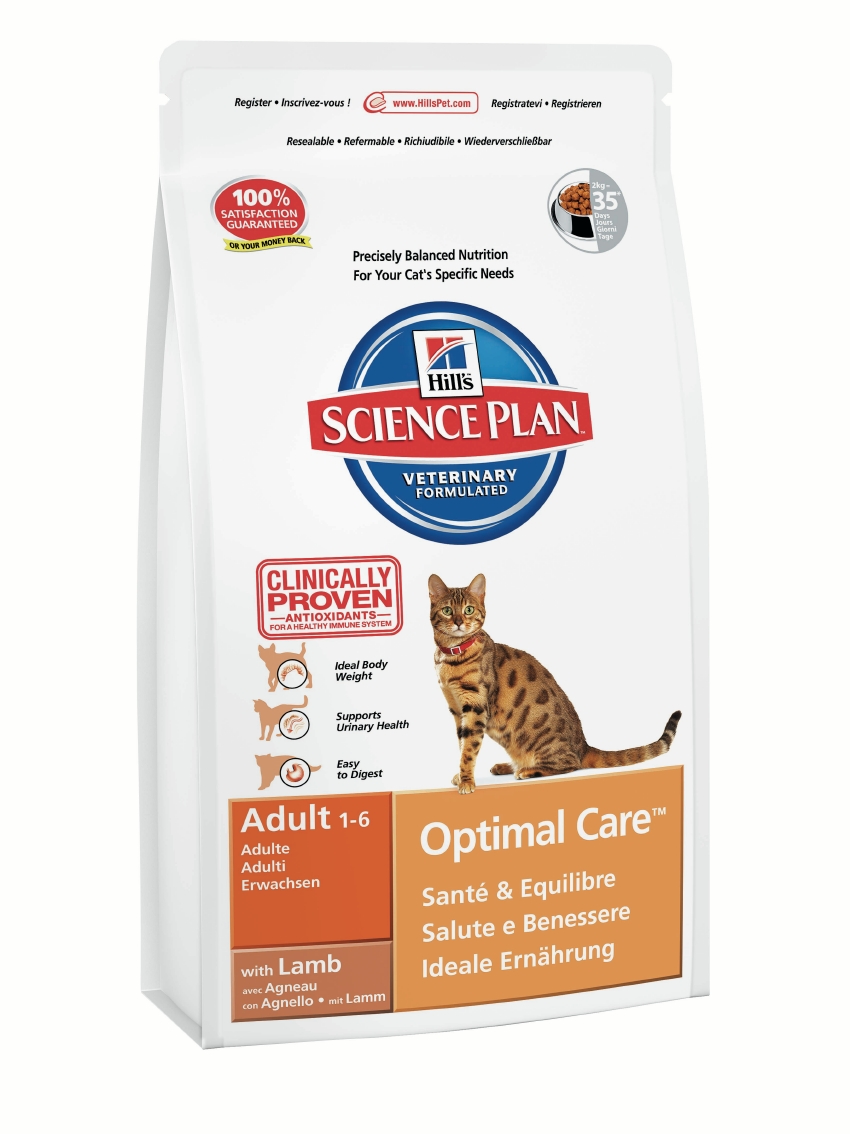 Корм сухой Hills Optimal Care для взрослых кошек, с ягненком, 2 кг8737 Корм сухой Hills Optimal Care для взрослых кошек, с ягненком, 2 кг8737Сухой корм Hills Science Plan Optimal Care предназначен для взрослых кошек от 1 года до 6 лет. Это полноценное, точно сбалансированное питание, приготовленное из ингредиентов высокого качества, без добавления красителей и консервантов. Рацион Science Plan содержит эксклюзивный комплекс антиоксидантов с клинически подтвержденным эффектом, протеины и обогащен Омега-3 жирными кислотами для поддержки иммунной системы вашего питомца. Корм Science Plan Feline Adult разработан для удовлетворения всех потребностей организма взрослой кошки от момента достижения зрелости (12 месяцев) до 7 лет. Корм предотвращает появление симптомов заболеваний мочевыводящих путей у кошек. Содержит улучшенную Антиоксидантную Формулу для снижения окислительных повреждений клеток. Ключевые преимущества: Поддерживает мускулатуру и оптимальный вес. Контролируемый уровень минералов для здоровья нижних мочевыводящих путей. Высоко перевариваемые ингредиенты для легкости пищеварения. ...