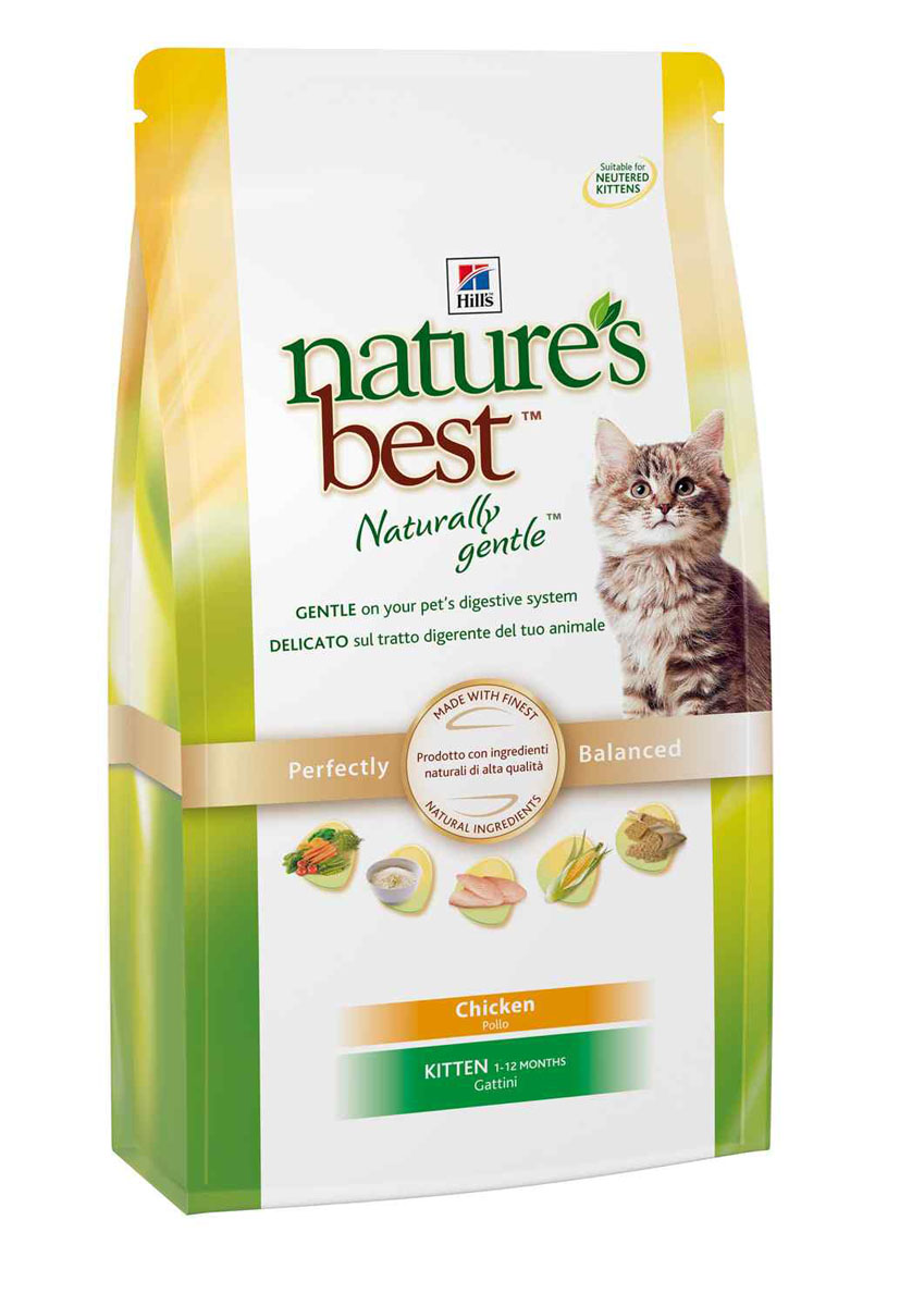 Корм сухой Hills Natures Best для котят, с курицей, 2 кг4237 Корм сухой Hills Natures Best для котят, с курицей, 2 кг4237Рацион Hills Natures Best Naturally Gentle Kitten дает лучший старт в жизнь котятам до 12 месяцев. Подходит для чувствительного пищеварения котят и поддерживает сильный иммунитет. Ключевые преимущества: Оказывает мягкое действие на пищеварительную систему. Изготовлен из превосходных натуральных ингредиентов. Точный баланс питательных веществ. Подходит для кормления стерилизованных кошек. Не содержит искусственных красителей, ароматизаторов и консервантов. Эффективный комплекс антиоксидантов для иммунной системы. Содержит Омега-3 и Омега-6 жирные кислоты для здоровой кожи и сияющей шерсти. Без добавления ингредиентов, которые могут вызывать расстройства ЖКТ и заболевания кожи. Состав: курица (курица 30%, 45% мяса курицы и индейки): мука из мяса курицы и индейки, мука из кукурузного глютена, животный жир, коричневый рис, кукуруза, гидролизат белка, ячмень, овсяная крупа, рыбий жир, высушенная мякоть свеклы, семя льна,...