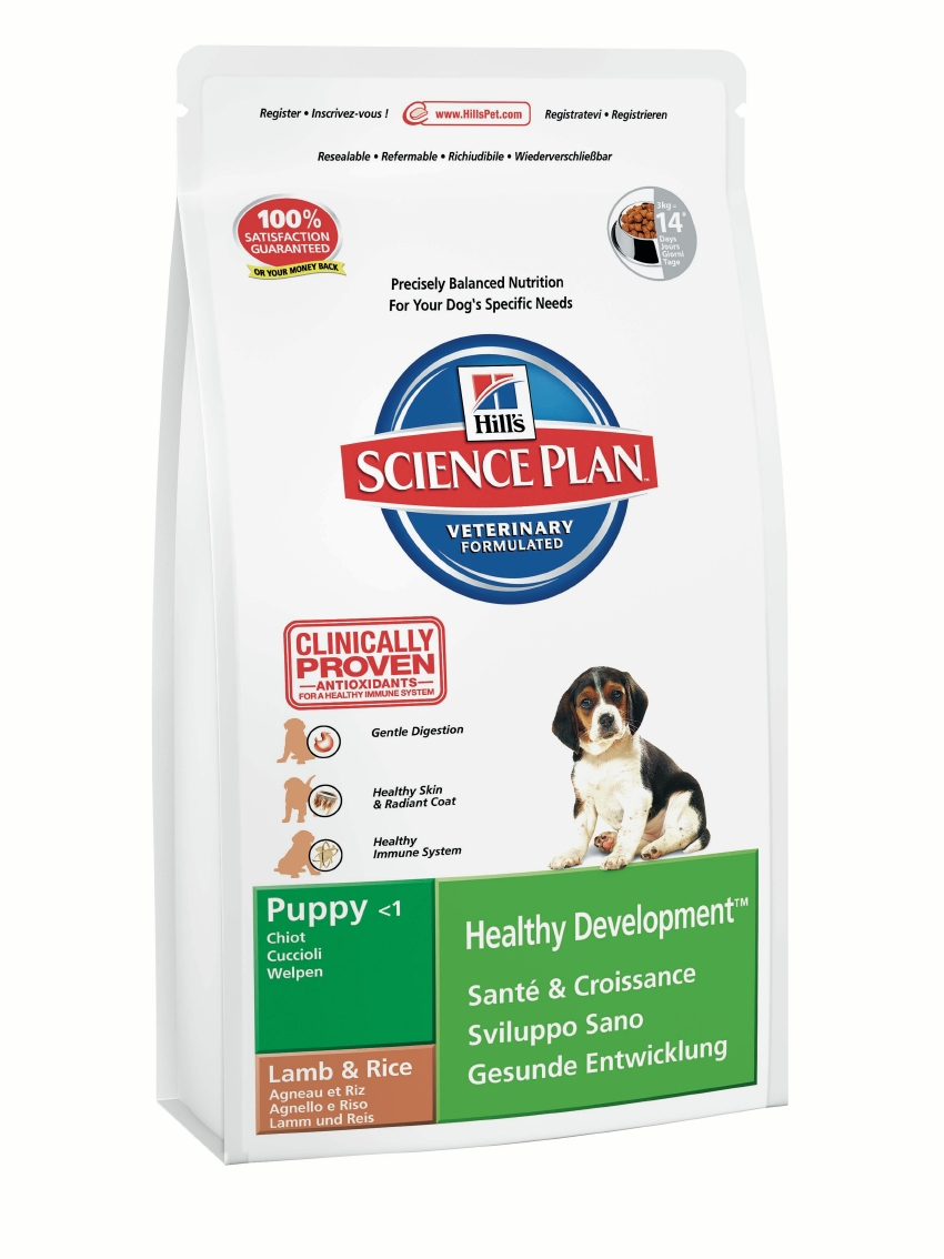 Корм сухой Hills Healthy Development для щенков средних пород, с ягненком и рисом, 12 кг9264 Корм сухой Hills Healthy Development для щенков средних пород, с ягненком и рисом, 12 кг9264Корм сухой Hills предназначен для щенков средних пород в возрасте до 1 года. Корм обеспечивает поддержание сильного иммунитета и здорового пищеварения. С антиоксидантами с клинически подтвержденным эффектом и оптимальным уровнем Омега - 3 и Омега-6 жирных кислот. Ключевые преимущества: Ягненок высокого качества для легкого здорового пищеварения. Обогащен Омега-3 и Омега-6 жирными кислотами для здоровья кожи и шерсти. Антиоксиданты с клинически подтвержденным эффектом для здоровья иммунной системы. Сделан из ингредиентов высокого качества. 100% гарантия качества, консистенции и вкуса. Состав: ягненок и рис (минимум 35% мяса ягненка, минимум 4% риса), молотая кукуруза, мука из мяса ягненка, животный жир, мука из маисового глютена, соевая мука, молотый рис, гидролизат белка, сухая свекольная пульпа, рыбий жир, семя льна, соль, калия хлорид, дикальция фосфат, динатрия фосфат, таурин, L-триптофан, витамины и микроэлементы. Содержит натуральные...