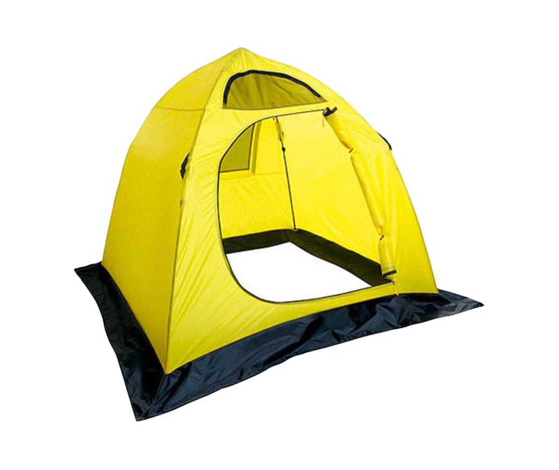 Палатка Holiday Easy Ice 180см х 180см YellowH-10451 Палатка Holiday Easy Ice 180см х 180см YellowH-10451Жесткая конструкция из эластичных стеклопластиковых составных звеньев, легко разбирается и компактно укладывается в сумку для переноски. Для надежного закрепления палатки на льду используется прилагаемый комплект крючков, при помощи которых она крепится за края недосверленных лунок. Характеристики: Материал : полиэстер с PU покрытием. Размер палатки: 180 см х 180 см. Высота: 150 см. Водонепроницаемость: 600 мм. Диаметр каркаса: 0,8 см. Размер упаковки: 100 см х 14 см х 14 см.