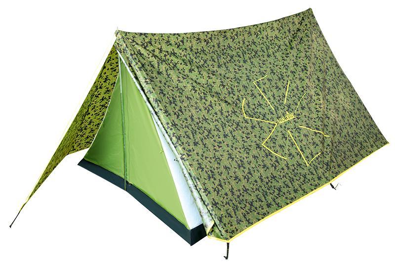 Палатка Norfin Tuna 2 CamoNC-10103 Палатка Norfin Tuna 2 CamoNC-10103Современный дизайн классической, проверенной временем двускатной палатки. Легкая, компактная, простая в сборке. Идеальна для рыболовов и охотников. Особенности: -вход один; -вход продублирован антимоскитной сеткой; -кармашки для мелочей; -крючок для подвески фонаря; -все швы палатки герметизированы при помощи термоусадочной водонепроницаемой ленты; -петли для фиксации скатанного входа. Материал тента: Polyester 190T 70D PU; Материал внутренней палатки: 190T Polyester дышащий; Материал дна: PE 120 г/м2; Материал дуг: сталь, 16 мм.