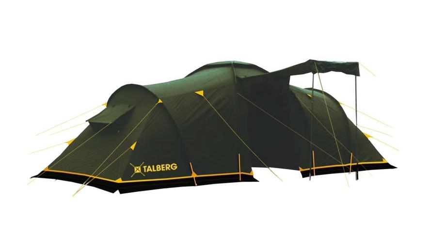 Палатка Talberg Base 6УТ-000046672 Палатка Talberg Base 6УТ-000046672Кемпинговая палатка Talberg Base 6 с двумя спальными отделениями, большим удобным тамбуром и ветрозащитной юбкой предназначена для пешего туризма и кемпинга. Высота и размеры тамбура позволяют использовать его как кухню. Внутренняя палатка выполнена из дышащего полиэстера, на входах в комнаты - москитные сетки, швы наружного тента проклеены, на входе в тамбур москитной сетки нет. В тамбуре - съемное дно из армированного полиэтилена. Цвет спальных комнат: дно - черное, ткань - желтая, москитная сетка - серая. Вы несомненно оцените скорость, с которой может быть установлена эта палатка. Идеально подходит для шести туристов. Палатка упакована в сумку-чехол с ручками. Характеристики: Количество мест: 6. Размер палатки: 580 см х 220 см х 200 см. Спальная комната: 210 см х 180 см. Количество входов: 2. Дуги: HQ FiberGlass 11 мм + сталь 16 мм. Материал внешнего тента: полиэстер 190T/75D 4000 mm. Водонепроницаемость: 4000 mm. ...