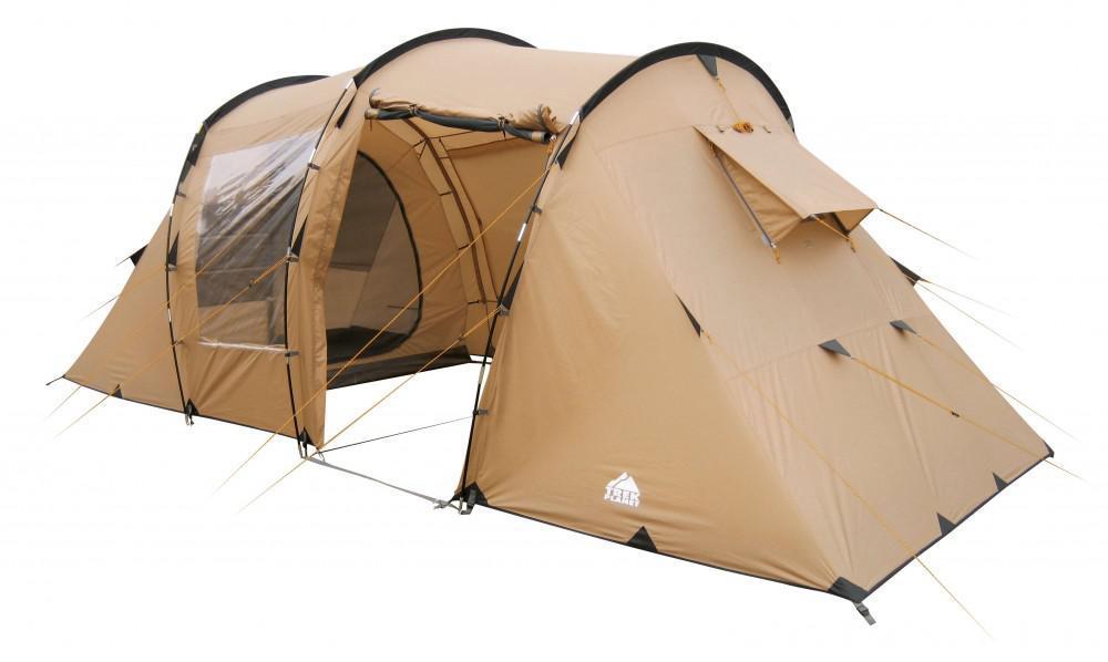 Палатка четырехместная TREK PLANET Omaha Twin 4, цвет: песочный70239 Палатка четырехместная TREK PLANET Omaha Twin 4, цвет: песочный70239Четырехместная двухслойная современная палатка TREK PLANET Omaha Twin 4 с двумя спальными отделениями, отличной вентиляцией, большим и светлым внутренним помещением между спальными отделениями. Благодаря москитной сетке на одном входе в тамбур в полный размер двери с одной стороны и огромному обзорному окну с другой стороны, достигается отличная вентиляция и отличный обзор из палатки! Особенности: - Размер внутренней палатки: 215 см х 195 см х 140 см - П-образная конструкция увеличивает полезное внутреннее пространство палатки по сравнению с традиционной конструкцией. - Тент палатки из полиэстера с пропиткой PU надежно защищает от дождя и ветра. - Все швы проклеены. - Большое и высокое внутреннее помещение между спальными отделениями палатки, где свободно размещается кемпинговый стол и стулья на четверых человек. - Москитная сетка на одном входе в во внутреннее помещение. - Большие обзорные окна со шторками во внутреннем...