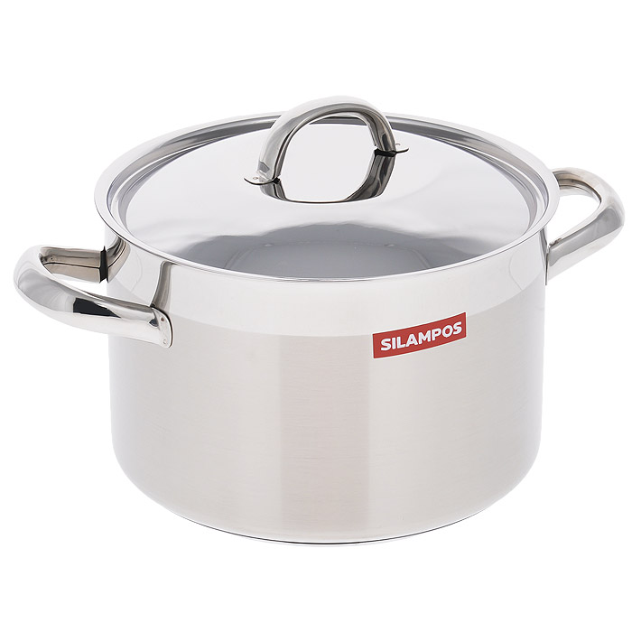 Кастрюля Silampos Европа с крышкой, 4 л632122BM6620 Кастрюля Silampos Европа с крышкой, 4 л632122BM6620Кастрюля Silampos Европа изготовлена из высококачественной нержавеющей стали с матовой внутренней и внешней полировкой. Зеркальный ободок у кромки с внешней стороны придает посуде стильный внешний вид. Термическое дно Impact Disc Plus выдерживает температуры до двух раз превосходящую максимальную температуру, необходимую для приготовления пищи. Изделие оснащено прочными стальными ручками. Специальные изогнутые бортики посуды обеспечивают легкое и аккуратное выливание жидкости. Крышка, выполненная из нержавеющей стали, плотно прилегает к краю посуды. Кастрюлю можно использовать на всех типах плит, включая индукционные. Можно мыть в посудомоечной машине. Посуда Silampos производится с использованием самых последних достижений в области производства изделий из нержавеющей стали. Алюминиевый диск инкапсулируется между дном кастрюли и защитной оболочкой из нержавеющей стали под давлением 1500 тонн. Этот высокотехнологичный процесс устраняет необходимость обычной...