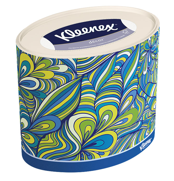 Салфетки универсальные Kleenex Decor, трехслойные, 21 х 20 см, 64 шт26083186 Салфетки универсальные Kleenex Decor, трехслойные, 21 х 20 см, 64 шт26083186Трехслойные, мягкие, гигиенические салфетки Kleenex Decor изготовлены из высококачественного, экологически чистого сырья - 100% целлюлозы. Салфетки обладают большой впитывающей способностью. Не вызывают аллергию, не раздражают чувствительную кожу. Благодаря уникальной мягкости, салфетки заботятся о вашей коже во время простуды. Просты и удобны в использовании. Применяются дома и в офисе, на работе и отдыхе. Для хранения салфеток предусмотрена специальная коробочка. Новый и уникальный формат салфеток на российском рынке - овал! Красивый и модный дизайн упаковки, соответствующий последним трендам в дизайне интерьера. Настоящий премиум продукт по форме и содержанию. Товар сертифицирован.