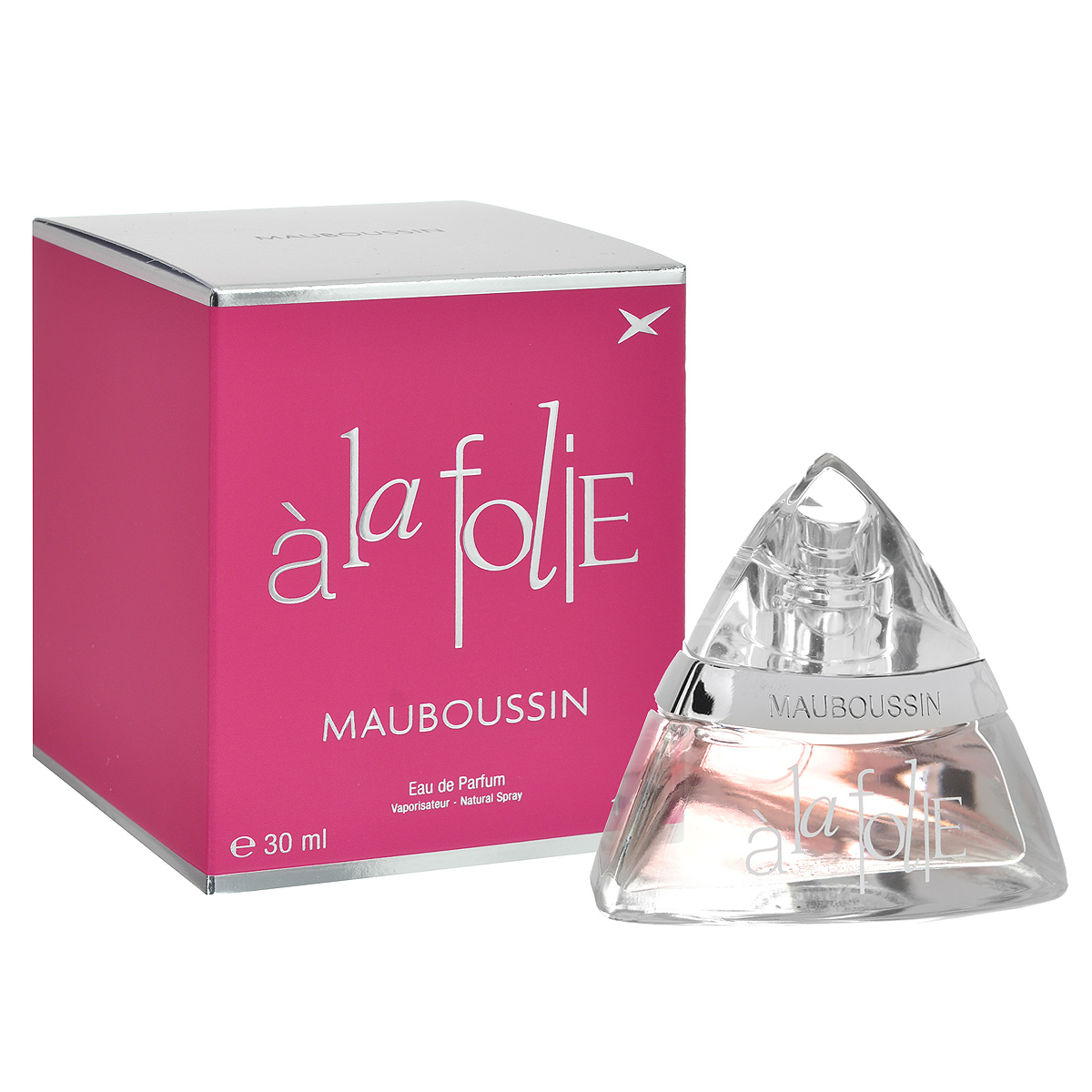 Mauboussin Парфюмерная вода A La Folie, женская, 30 млMBCAT049 Mauboussin Парфюмерная вода A La Folie, женская, 30 млMBCAT049Новый аромат от Mauboussin “A La Folie” - ода радости, хорошего настроения и позитивных эмоций. “A la folie” - история о любви к самой себе. Классификация аромата : цветочный, фруктовый, свежий. Пирамида аромата : Верхние ноты: лимон, аккорд малины с шампанским. Ноты сердца: жасмин, красное яблоко, роза. Ноты шлейфа: амбра, карамель, ваниль. Ключевые слова Яркий, легкий, свежий! Самый популярный вид парфюмерной продукции на сегодняшний день - парфюмерная вода. Это объясняется оптимальным балансом цены и качества - с одной стороны, достаточно высокая концентрация экстракта (10-20% при 90% спирте), с другой - более доступная, по сравнению с духами, цена. У многих фирм парфюмерная вода - самый высокий по концентрации экстракта вид товара, т.к. далеко не все производители считают нужным (или возможным) выпускать свои ароматы в виде духов. Как...