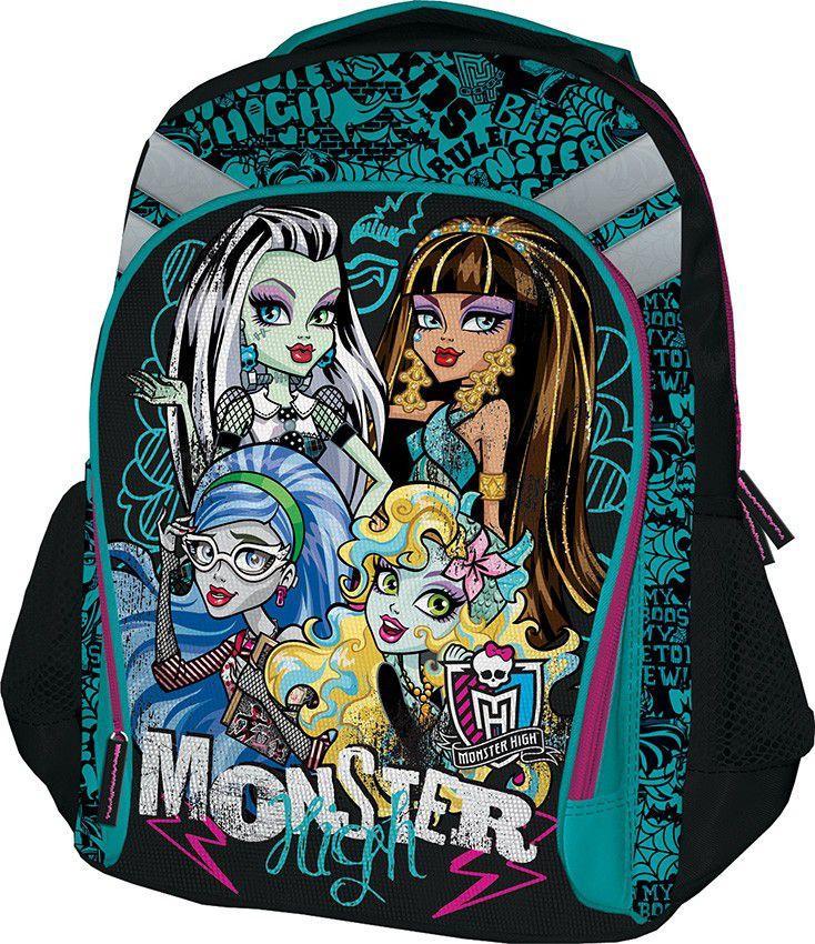 Рюкзак Monster High, цвет: зеленый, черный. MHBB-MT1-988MMHBB-MT1-988M Рюкзак Monster High, цвет: зеленый, черный. MHBB-MT1-988MMHBB-MT1-988MСпинка рюкзака Monster High выполнена с использованием мягкого материала с вентиляционной сеткой. Лямки рюкзака специальной S-образной формы с поролоном и воздухообменной сеткой регулируются по длине. Данные конструктивные особенности помогут обеспечить максимальный комфорт.