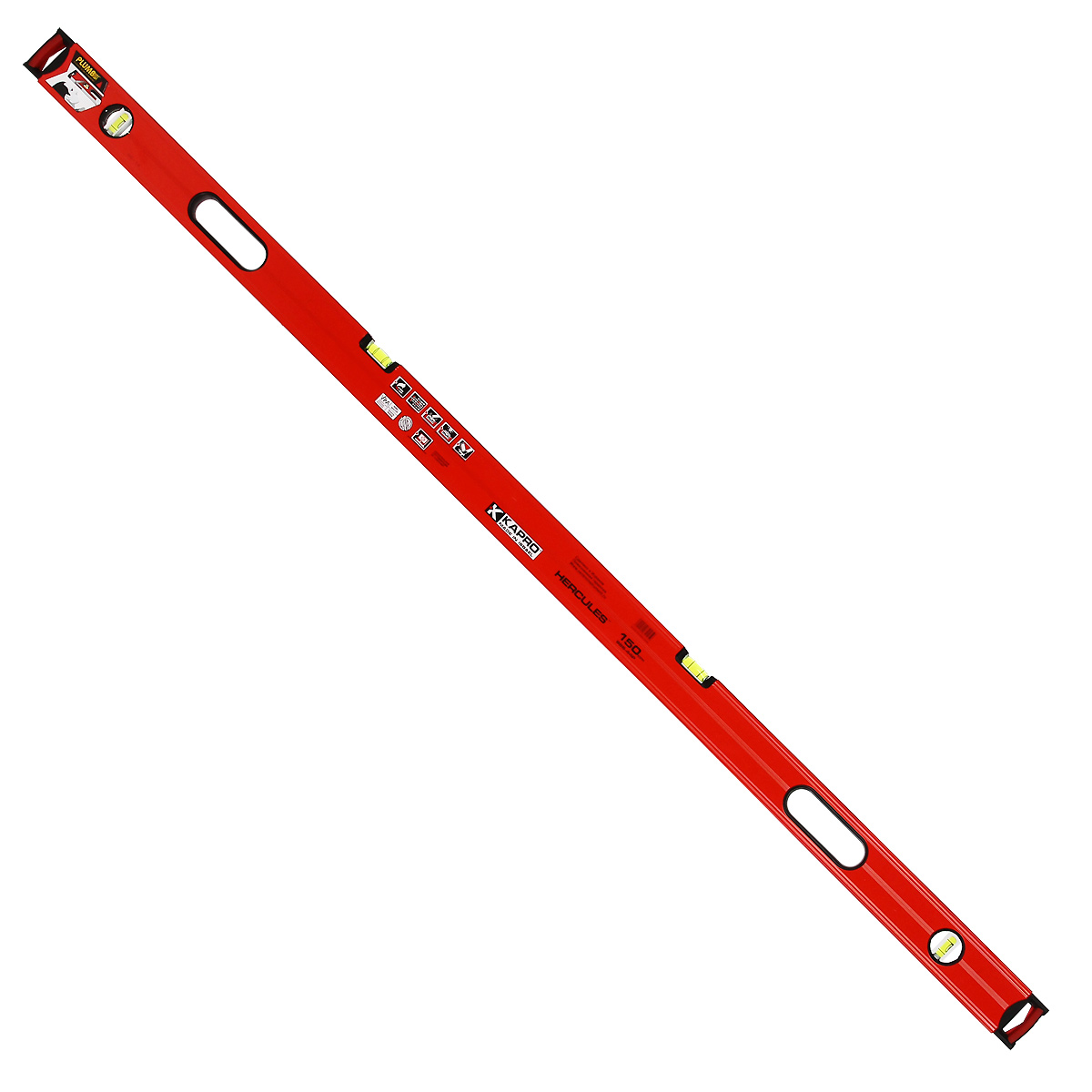 Уровень Kapro PlumbSite Hercules, 4 колбы, 150 см986-44-150 Уровень Kapro PlumbSite Hercules, 4 колбы, 150 см986-44-150Уровень Kapro PlumbSite Hercules используется при необходимости контроля горизонтальных и вертикальных плоскостей. Металлический корпус уровня обеспечивает долгий срок эксплуатации. Оснащен 4 колбами.