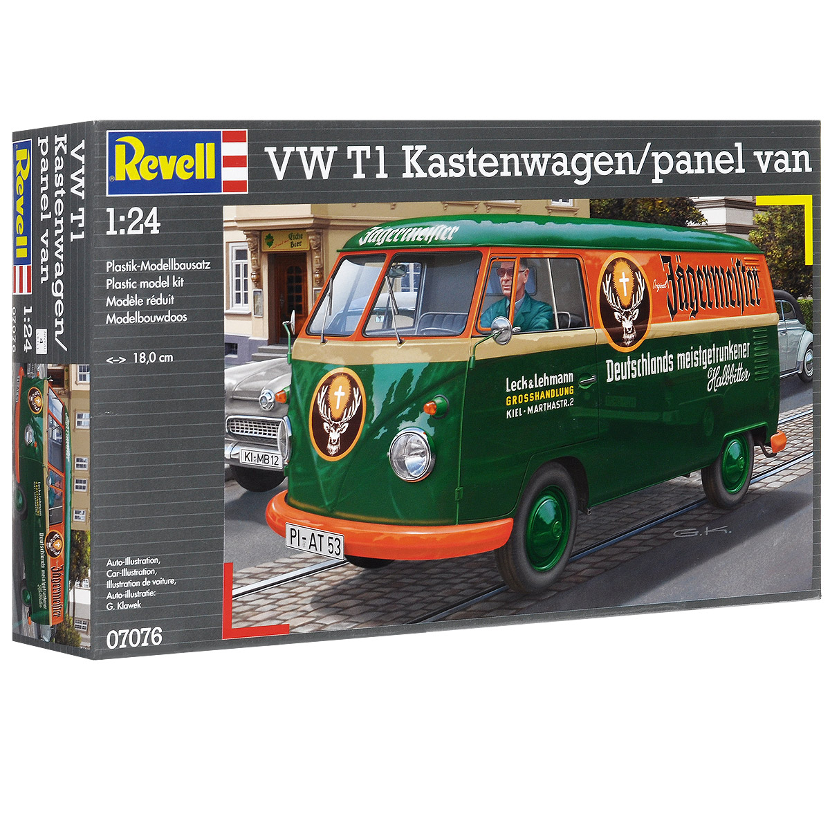 Сборная модель Revell Автомобиль VW T1 Kastenwagen/Panel Van07076 Сборная модель Revell Автомобиль VW T1 Kastenwagen/Panel Van07076Сборная модель Revell Автомобиль VW T1 Kastenwagen/Panel Van поможет вам и вашему ребенку придумать увлекательное занятие на долгое время. Набор включает в себя 124 пластиковых элемента, из которых можно собрать достоверную уменьшенную копию одноименной машины. Volkswagen T1 - автомобиль концерна Volkswagen, производившийся с 1950 по 1967 годы (по 1975 в Бразилии). Один из первых гражданских минивэнов. Автомобиль также стал лицом целой эпохи и, наряду со своим преемником T2, был очень популярен среди хиппи. Также в наборе схематичная инструкция по сборке. Процесс сборки развивает интеллектуальные и инструментальные способности, воображение и конструктивное мышление, а также прививает практические навыки работы со схемами и чертежами. Уровень сложности: 4. УВАЖАЕМЫЕ КЛИЕНТЫ! Обращаем ваше внимание на тот факт, что элементы для сборки не покрашены. Клей и краски в комплект не входят.