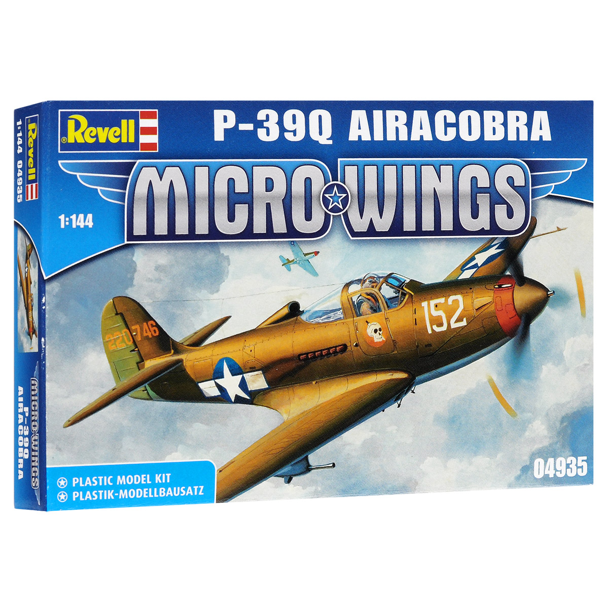 Сборная модель Revell Самолет P-39Q Airacobra04935 Сборная модель Revell Самолет P-39Q Airacobra04935Сборная модель Revell Самолет P-39Q Airacobra поможет вам и вашему ребенку придумать увлекательное занятие на долгое время. Набор включает в себя 18 пластиковых элементов, из которых можно собрать достоверную уменьшенную копию одноименного самолета. Американский самолет P-39 времен Второй мировой войны разрабатывался с 1937 по 1940 года. Всего было выпущено 9584 машин. Стоит отметить, что почти половина из этого числа самолетов было поставлено по ленд-лизу в СССР. Также в наборе схематичная инструкция по сборке. Процесс сборки развивает интеллектуальные и инструментальные способности, воображение и конструктивное мышление, а также прививает практические навыки работы со схемами и чертежами. УВАЖАЕМЫЕ КЛИЕНТЫ! Обращаем ваше внимание на тот факт, что элементы для сборки не покрашены. Клей и краски в комплект не входят.