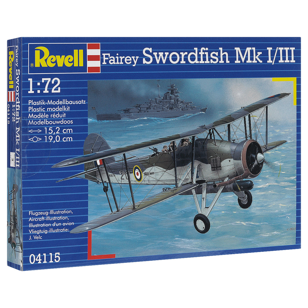Сборная модель Revell Самолет Fairey Swordfish Mk I/III04115 Сборная модель Revell Самолет Fairey Swordfish Mk I/III04115Сборная модель Revell Самолет Fairey Swordfish Mk I/III поможет вам и вашему ребенку придумать увлекательное занятие на долгое время. Набор включает в себя 68 пластиковых элементов, из которых можно собрать достоверную уменьшенную копию одноименного самолета. К началу Второй мировой самолет морально устарел, тем не менее активно использовался вплоть до завершения войны. Самолеты этого типа совершили первую торпедную атаку во время войны. 11 апреля 1940 года звено Swordfish атаковало немецкие эсминцы в гавани норвежского Тронтхейма. Еще через два дня торпедоносцы добились своей первой победы, потопив подлодку U-64. Поучаствовали эти самолеты и в потоплении линкора Бисмарк. Swordfish обнаружили немецкий корабль и нанесли ему повреждения, которые не позволили уйти линкору от кораблей союзников. Также в наборе схематичная инструкция по сборке. Процесс сборки развивает интеллектуальные и инструментальные способности, воображение и конструктивное мышление, а также...