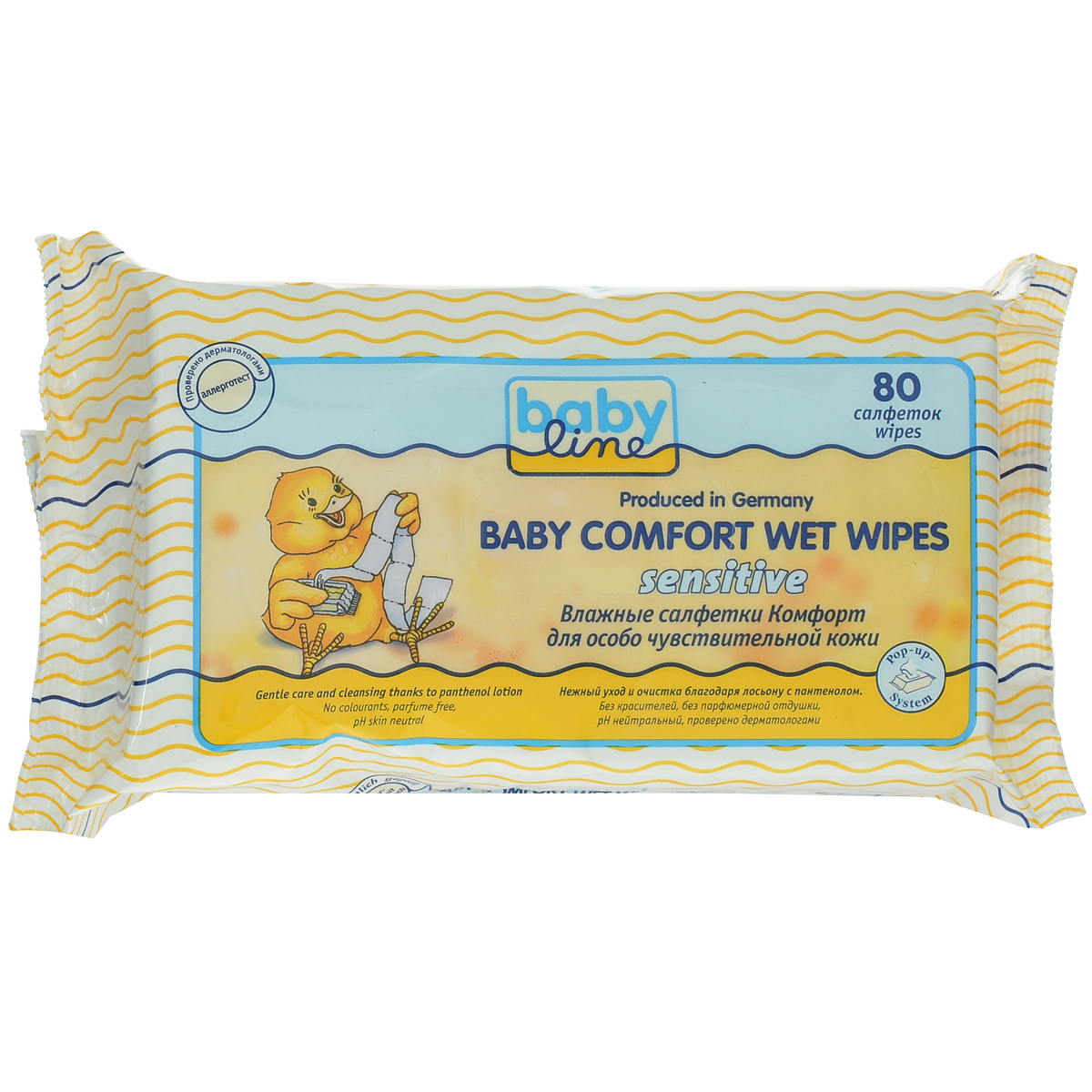 BabyLine Влажные салфетки Babe Comfort. Sensitivе, для особо чувствительной кожи, 80 шт208067 BabyLine Влажные салфетки Babe Comfort. Sensitivе, для особо чувствительной кожи, 80 шт208067Влажные салфетки Babe Comfort. Sensitivе нежно ухаживают и мягко очищают чувствительную кожу ребенка. Пропитаны лосьоном с пантенолом, который прекрасно увлажняет и защищает кожу от внешних воздействий и способствует предотвращению и заживлению раздражений кожи. Товар сертифицирован.