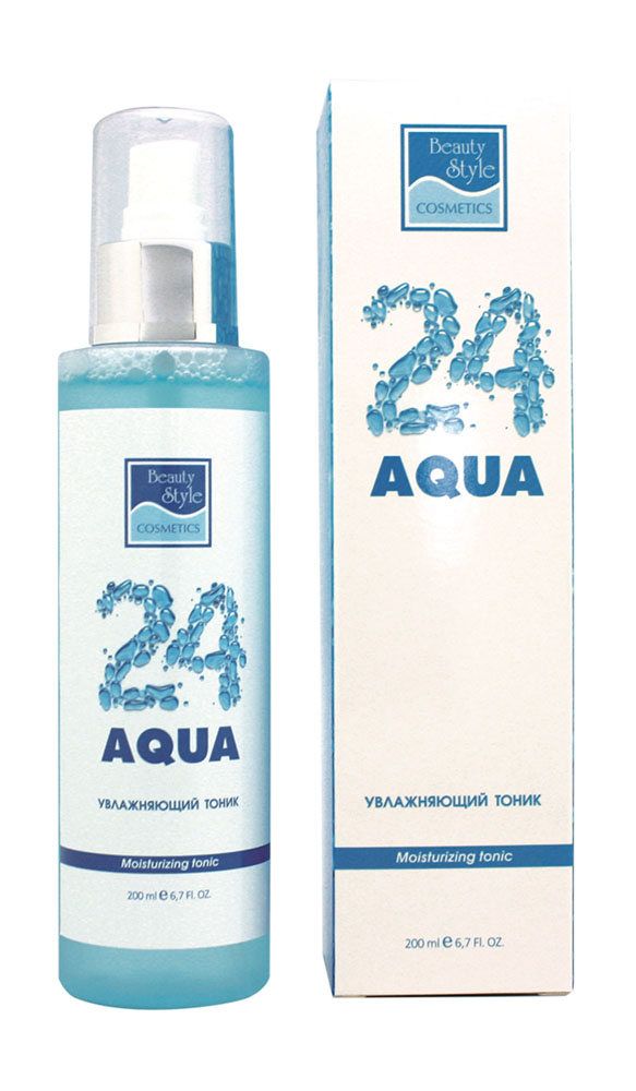 Beauty Style Тоник для лица Aqua 24, увлажняющий, 200 мл4515702 Beauty Style Тоник для лица Aqua 24, увлажняющий, 200 мл4515702Тоник для лица Aqua 24 превосходно увлажняет, тонизирует и смягчает кожу, оставляя после использования ощущение комфорта. Завершает процедуру демакияжа, удаляя остатки очищающих средств с поверхности кожи. Гликозаминогликаны способствуют повышению эластичности, упругости кожи, обеспечивают превосходное увлажнение. Пантенол смягчает и успокаивает кожу, обеспечивает необходимое увлажнение и защиту, придает коже гладкость и дарит чувство комфорта. Гиалуронат натрия превосходно увлажняет кожу и способствует сохранению влаги, оказывает лифтинговое действие. Товар сертифицирован.
