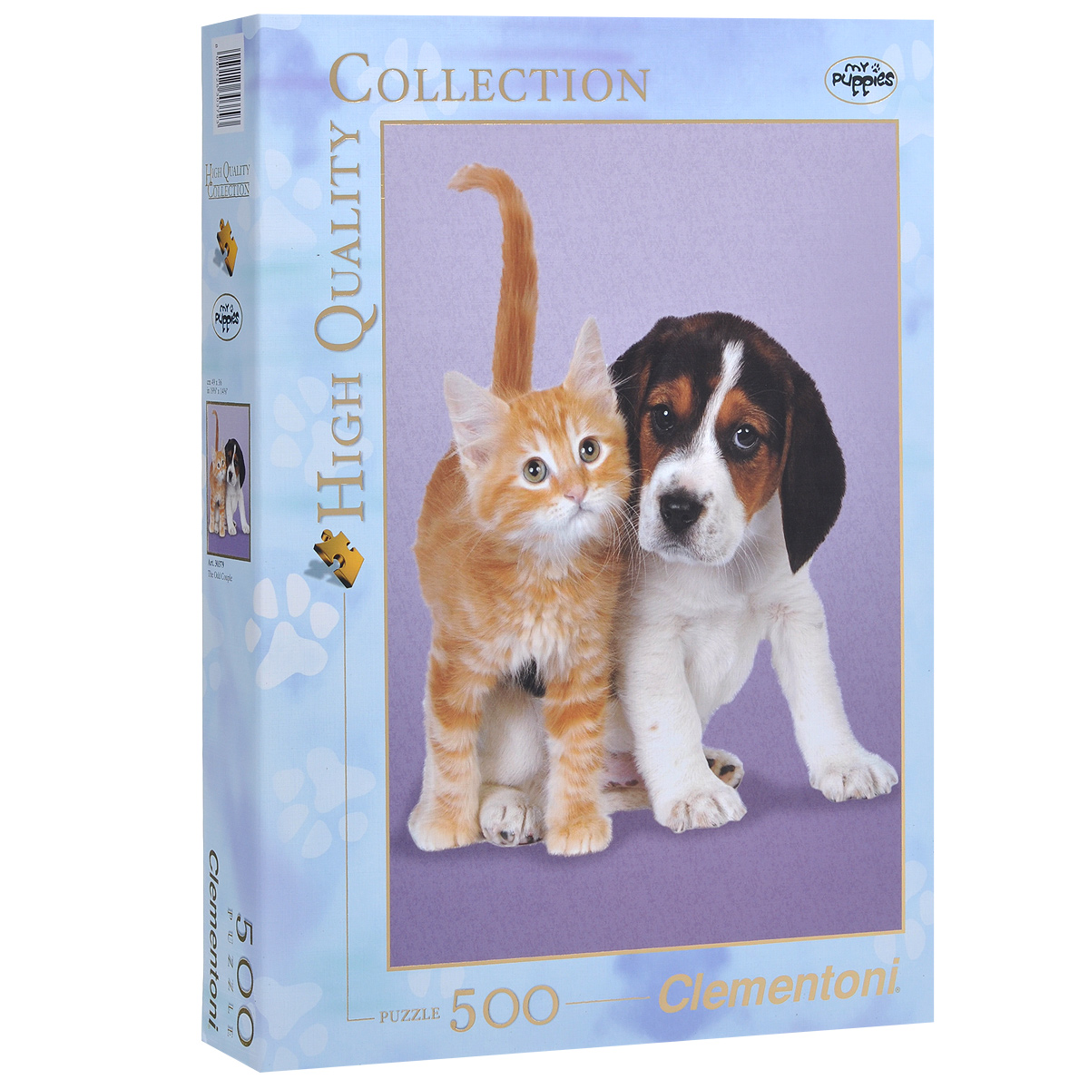 Котенок и щенок. Пазл, 500 элементов30379 Котенок и щенок. Пазл, 500 элементов30379Пазл Clementoni Котенок и щенок, без сомнения, придется по душе вам и вашему ребенку. Собрав этот пазл, включающий в себя 500 элементов, вы получите цветной оригинальный постер с изображением милых животных. Гармоничная композиция, сдержанная цветовая гамма, профессиональная обработка изображения делают такую картину подходящей для любого интерьера. Пазлы - прекрасное антистрессовое средство для взрослых и замечательная развивающая игра для детей. Собирание пазла развивает у ребенка мелкую моторику рук, тренирует наблюдательность, логическое мышление, знакомит с окружающим миром, с цветом и разнообразными формами, учит усидчивости и терпению, аккуратности и вниманию. Собирание пазла - прекрасное времяпрепровождение для всей семьи.