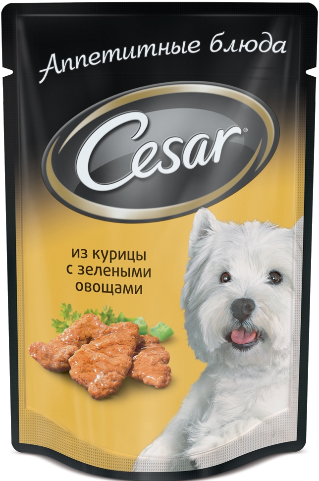 Консервы Cesar, для взрослых собак, с курицей и зелеными овощами, 100 г48815 Консервы Cesar, для взрослых собак, с курицей и зелеными овощами, 100 г48815Консервы Cesar - это полнорационный консервированный корм для взрослых собак всех пород. Нежнейшие кусочки мяса, дополненные свежими овощами - идеальное блюдо для любой собаки. Консервы приготовлены исключительно из натурального сырья. Не содержат искусственных красителей, консервантов и усилителей вкуса. Состав: мясо и субпродукты минимум 40% (в том числе курица минимум 26%), овощи (минимум 4%), злаки, клетчатка, витамины, минеральные вещества. Пищевая ценность в 100 г: белки - 9 г, жир - 4,5 г, зола - 2 г, клетчатка - 0,5 г, влага - 80 г, витамин А - не менее 150 МЕ, витамин Е - не менее 1,2 мг. Энергетическая ценность в 100 г: 85 ккал. Товар сертифицирован. Уважаемые клиенты! Обращаем ваше внимание на возможные изменения в дизайне упаковки. Качественные характеристики товара остаются неизменными. Поставка осуществляется в зависимости от наличия на складе.