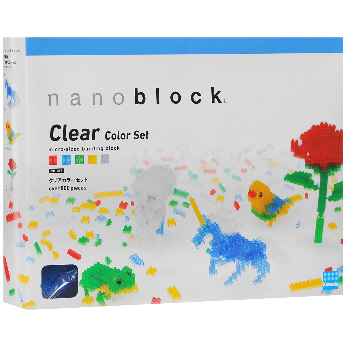 Nanoblock Мини-конструктор Набор полупрозрачных кирпичиковNB_016 Nanoblock Мини-конструктор Набор полупрозрачных кирпичиковNB_016Конструктор Nanoblock - самый маленький в мире конструктор, крайне необычный. Высокоточные трехмерные модели из деталей подобных Лего, но предельно уменьшенных в размерах, стали хитом в Японии и буквально произвели фурор в Америке, Европе, Азии и Австралии. Чем-то сборка этого мини-Лего похожа на решение 3D-головоломки, особенно в момент, когда продолжительные усилия по сборке вознаграждаются появлением долгожданной конструкции! Комплект деталей nanoblock различных форм. Состоит из более 800 элементов 5 полу-прозрачных цветов: 100% прозрачный, голубой, розовый, желтый и зеленый. Для того, чтобы помочь сразу освоиться с техникой создания мини-моделей из наноблока, производитель предлагает для начала построить 7 объектов-примеров по схеме в комплекте. Но это именно ознакомительный этап, ведь имея под рукой такое количество кирпичиков дающих возможность построить практически любую конструкцию, у любого возникнет желание создать свой собственный, уникальный объект. Это может быть...