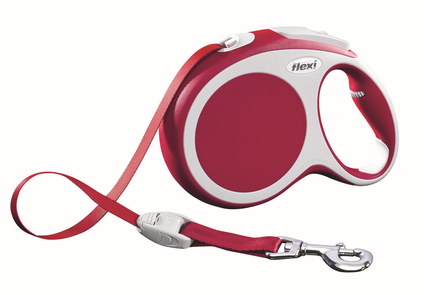 Поводок-рулетка Flexi Vario Compact L для собак до 50 кг, цвет: красный, 8 м020210 Поводок-рулетка Flexi Vario Compact L для собак до 50 кг, цвет: красный, 8 м020210Поводок-рулетка Flexi Vario Compact L изготовлен из пластика и нейлона. Подходит для собак весом до 50 кг. Ленточный поводок обеспечивает каждой собаке свободу движения, что идет на пользу здоровью и радует вашего четвероногого друга. Рулетка очень проста в использовании. Она оснащена кнопками кратковременной и постоянной фиксации. Ее можно оснастить мультибоксом для лакомств или пакетиков для сбора фекалий, LED подсветкой корпуса, своркой или ремнем с LED подсветкой. Поводок имеет прочный корпус, хромированную застежку и светоотражающие элементы. Длина поводка: 8 м. Максимальная нагрузка: 50 кг. Товар сертифицирован.