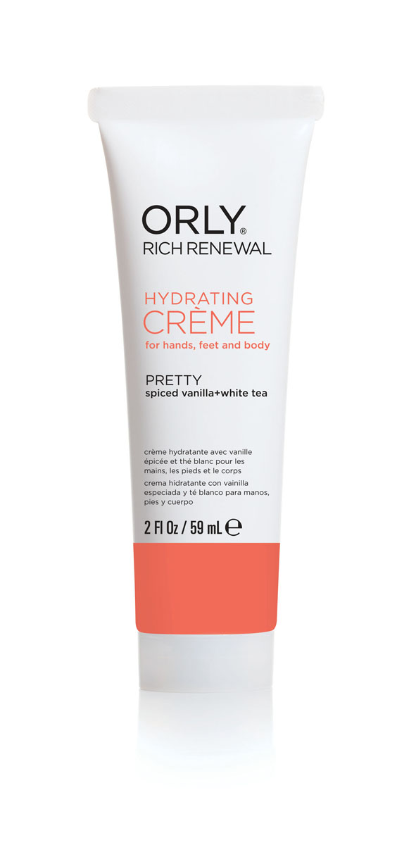Orly Крем для рук, ног и тела Rich Renewal Pretty, восстанавливающий, с ароматом пряной ванили и белого чая, 59 мл26020 Orly Крем для рук, ног и тела Rich Renewal Pretty, восстанавливающий, с ароматом пряной ванили и белого чая, 59 мл26020Крем Rich Renewal Pretty имеет насыщенную текстуру и обогащенную питательными, бережно ухаживающими за кожей веществами: маслом дерева ши и маслом какао, которые смягчают кожу и содержит компоненты, замедляющие процесс ее старения. Алоэ Вера, знаменитое заживляющим действием, поддерживает оптимальный водный баланс кожи; витамины А и Е – защищают кожу от негативного воздействия окружающей среды и сухого воздуха в помещениях. Регулярное применение крема обеспечивает глубокое увлажнение, быстро впитывается и не оставляет после себя жирного блеска. Товар сертифицирован.