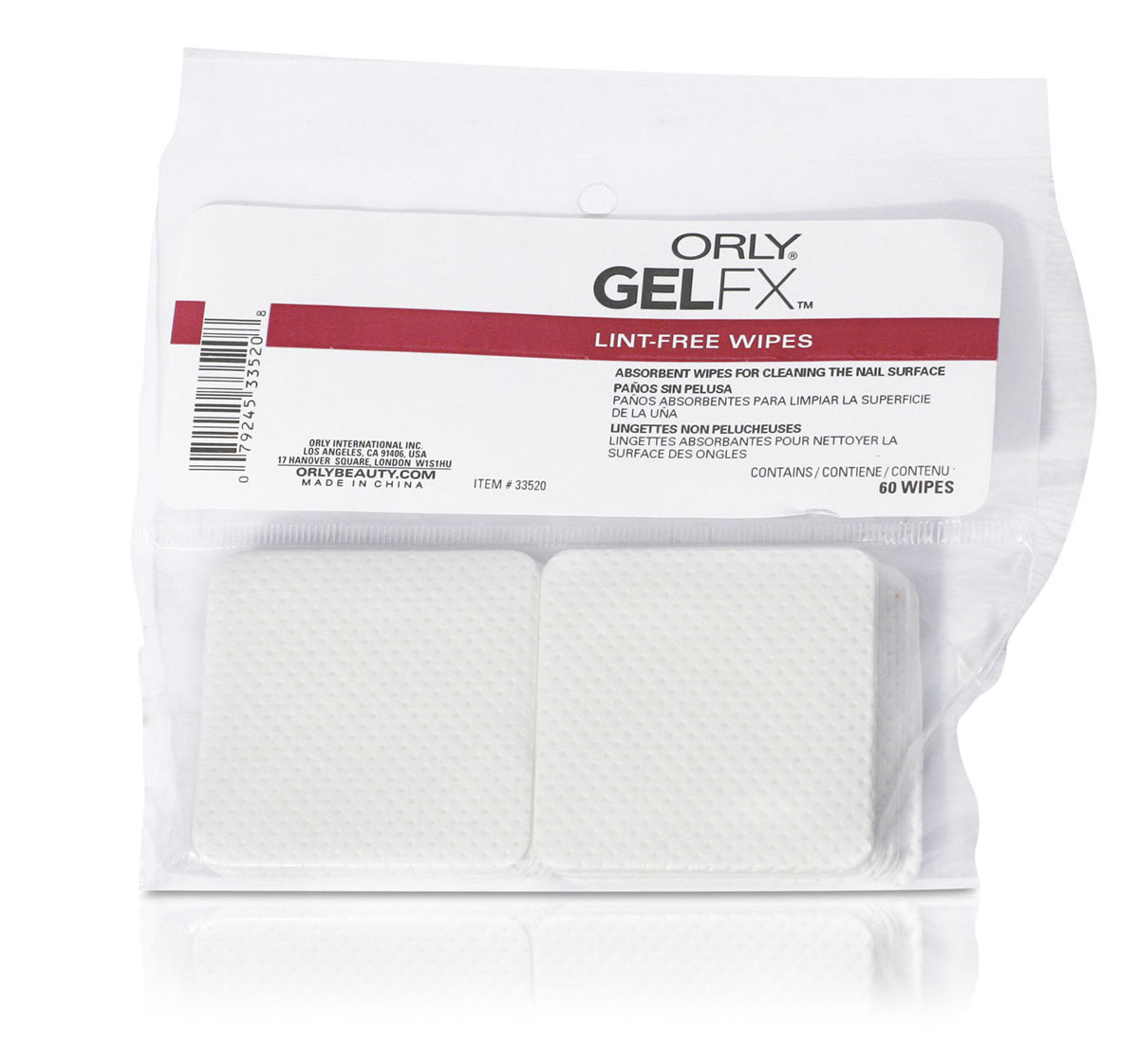 Orly Спонжи безворсовые для ногтей Gel FX, 60 шт33520 Orly Спонжи безворсовые для ногтей Gel FX, 60 шт33520Безворсовые салфетки используются для подготовки ногтей к процедуре гель-маникюр и удаления липкого слоя, не оставляют разводов и волосков. Товар сертифицирован.