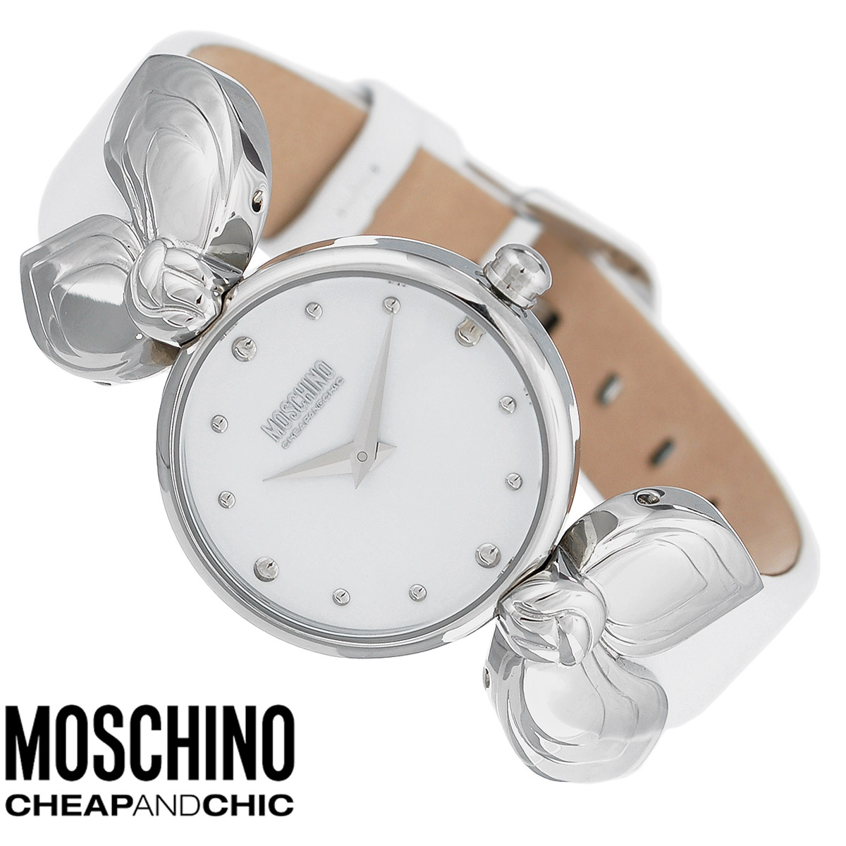 Часы женские наручные Moschino, цвет: белый. MW0308MW0308 Часы женские наручные Moschino, цвет: белый. MW0308MW0308Наручные часы от известного итальянского бренда Moschino - это не только стильный и функциональный аксессуар, но и современные технологи, сочетающиеся с экстравагантным дизайном и индивидуальностью. Часы Moschino оснащены кварцевым механизмом. Корпус выполнен из высококачественной нержавеющей стали. Циферблат с отметками защищен минеральным стеклом. Часы имеют две стрелки - часовую и минутную. Ремешок часов выполнен из натуральной кожи и оснащен классической застежкой. Часы упакованы в фирменную металлическую коробку с логотипом бренда. Часы Moschino благодаря своему уникальному дизайну отличаются от часов других марок своеобразными циферблатами, функциональностью, а также набором уникальных технических свойств. Каждой модели присуща легкая экстравагантность, самобытность и, безусловно, великолепный вкус. Характеристики: Диаметр циферблата: 2,7 см. Размер корпуса: 3 см х 3 см х 0,7 см. Длина ремешка (с корпусом): 22...