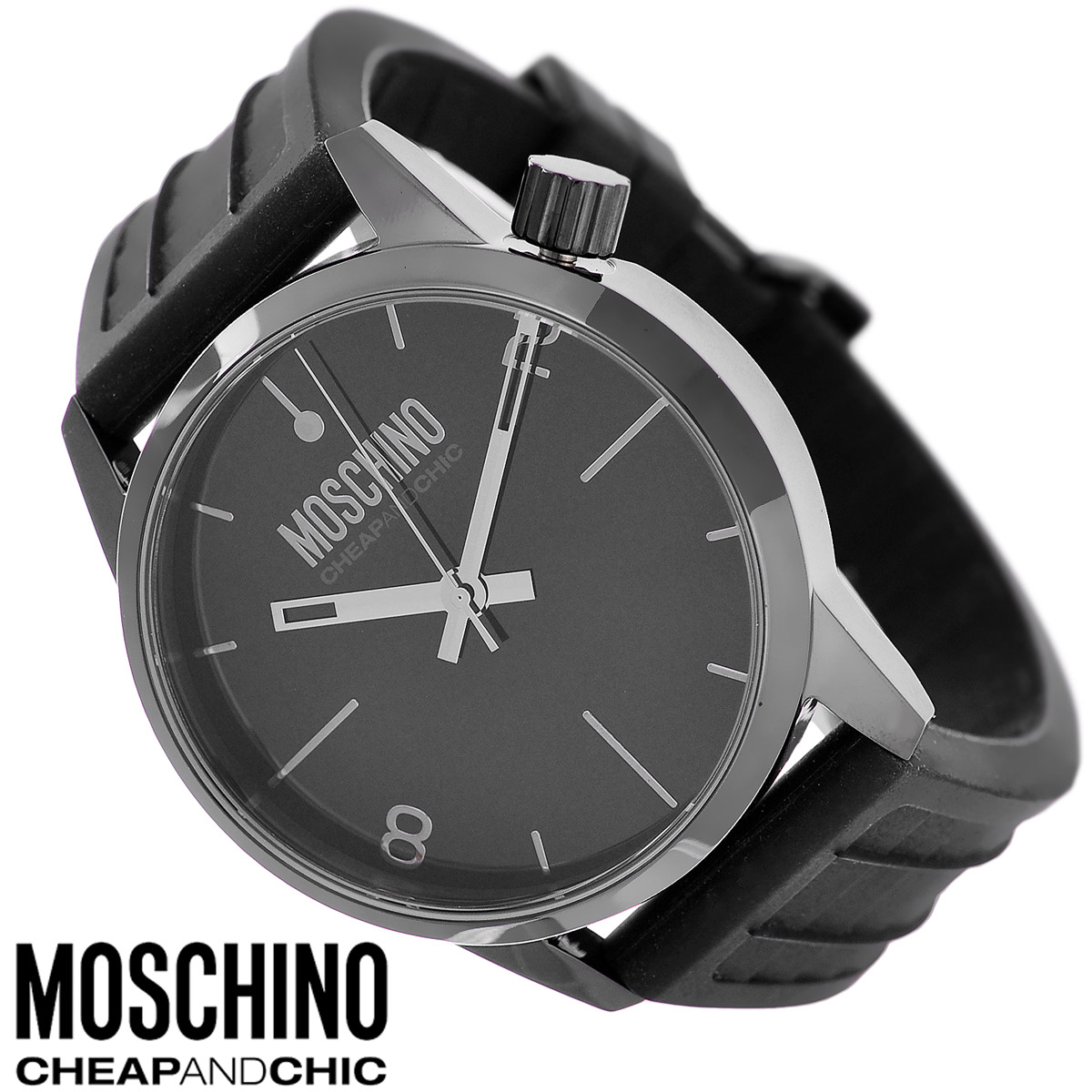 Часы наручные Moschino, цвет: черный. MW0271MW0271 Часы наручные Moschino, цвет: черный. MW0271MW0271Наручные часы от известного итальянского бренда Moschino - это не только стильный и функциональный аксессуар, но и современные технологи, сочетающиеся с экстравагантным дизайном и индивидуальностью. Часы Moschino оснащены кварцевым механизмом. Корпус круглой формы выполнен из высококачественной нержавеющей стали с PVD-покрытием. Циферблат с отметками и арабскими цифрами защищен минеральным стеклом. Часы имеют три стрелки - часовую, минутную и секундную. Ремешок часов выполнен из каучука и оснащен классической застежкой. Часы упакованы в фирменную металлическую коробку с логотипом бренда. Часы Moschino благодаря своему уникальному дизайну отличаются от часов других марок своеобразными циферблатами, функциональностью, а также набором уникальных технических свойств. Каждой модели присуща легкая экстравагантность, самобытность и, безусловно, великолепный вкус. Характеристики: Диаметр циферблата: 4 см. Размер корпуса: 4,5 см х...