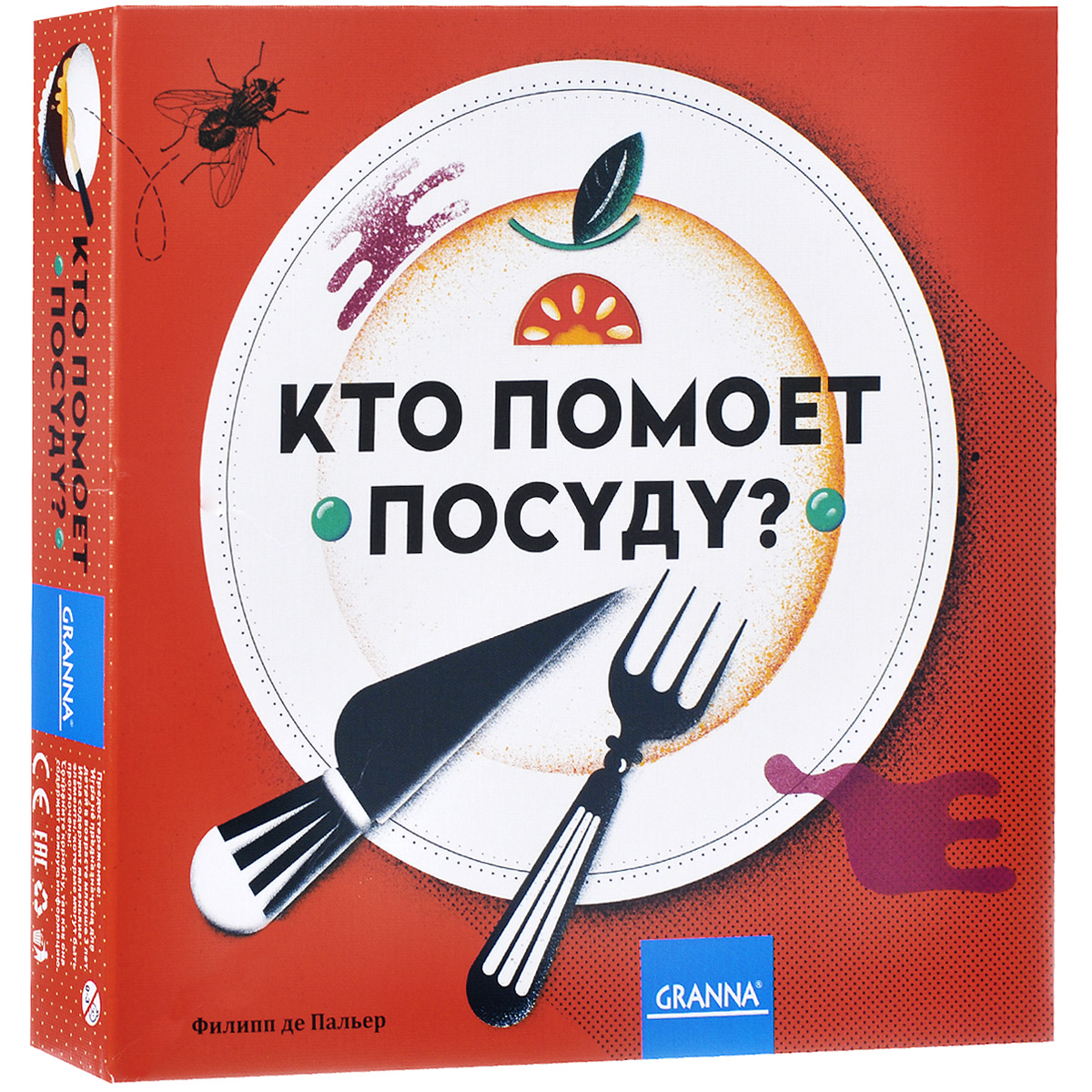 Настольная игра Кто помоет посуду?Ф60989 Настольная игра Кто помоет посуду?Ф60989Настольная игра Кто помоет посуду? помогает разрешить извечную семейную проблему: кто убирает посуду после обеда. Благодаря этой простой игре удастся избежать споров - все определит результат игры! В ходе игры участники подкладывают друг другу карточки с изображением грязной посуды. Тот, кто собрал больше всех карточек, - проиграл, и должен помыть посуду! Комплект игры включает: 24 двухсторонних карточки и правила игры на русском языке. Приблизительное время игры: 15 минут.