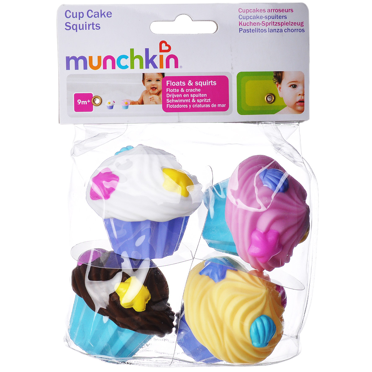 Игровой набор для ванны Munchkin Кексики11950 NEW Игровой набор для ванны Munchkin Кексики11950 NEWИгровой набор для ванны Munchkin Кексики привлечет внимание вашего малыша и превратит купание в веселую игру. В набор входят четыре игрушки, брызгалки, выполненные в виде кексов с восхитительными видами глазури - ваниль, клубника, шоколад и сливки. Если в кекс набрать воды, а потом нажать на него, то из него брызнет тонкая струйка воды, что несомненно позабавит кроху. Их легко сжимать в маленькой детской ручке. Игровой набор Кексики отлично подходит для развития координации зрения и движений ребенка и понимания причинно-следственных связей. Он также пригодится и для детей более старшего возраста для игры в кондитеров и дополнит наборы игрушечных кухонь.