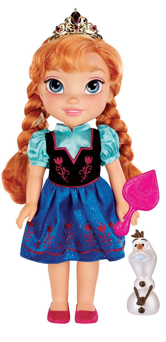 Disney Princess Кукла Холодное сердце Малышка Анна310020 Disney Princess Кукла Холодное сердце Малышка Анна310020Кукла Disney Frozen Toddler Anna непременно понравится вашей дочурке. Кукла с необыкновенными глазками-линзами выполнена из пластика. Одета малышка Анна в прекрасное платье с подолом синего цвета. У куклы шикарные рыжие локоны, заплетенные в две косички. Голову Анны украшает золотистая тиара. В комплект входят фигурка в виде снеговика Олафа и расческа. Такая куколка очарует вас и вашу дочурку с первого взгляда! Ваша малышка с удовольствием будет играть с принцессой Анной, проигрывая сюжеты из мультфильма или придумывая различные истории. Порадуйте свою дочурку таким замечательным подарком! УВАЖАЕМЫЕ КЛИЕНТЫ! Обращаем ваше внимание на возможные изменения в дизайне расчески. Поставка осуществляется в одном из приведенных вариантов в зависимости от наличия на складе.