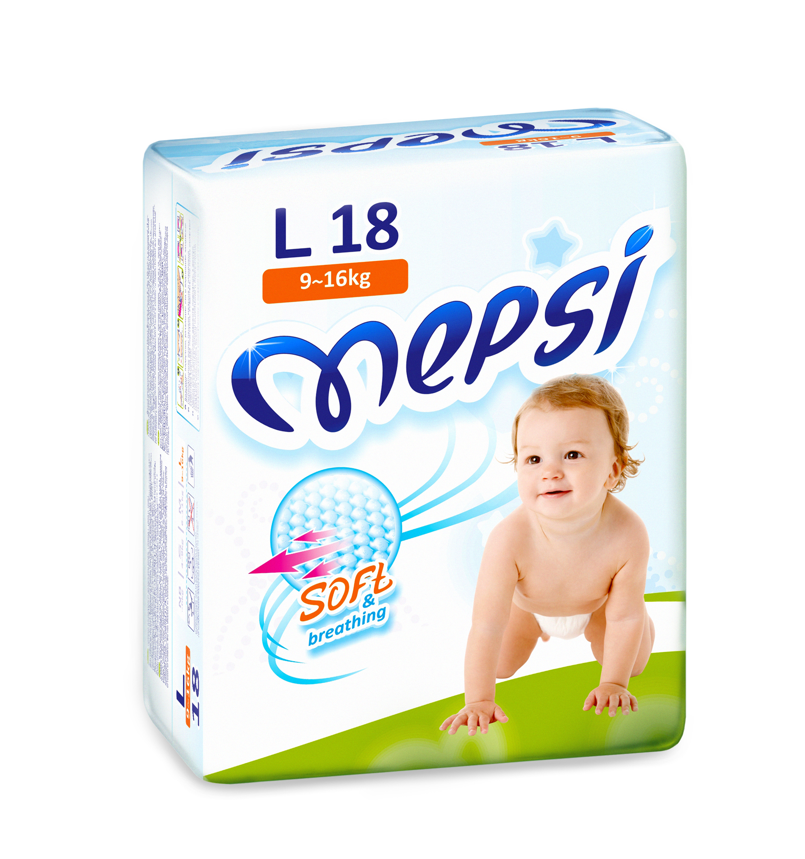Mepsi Подгузники, L, 9-16 кг, 18 шт0021 Mepsi Подгузники, L, 9-16 кг, 18 шт0021