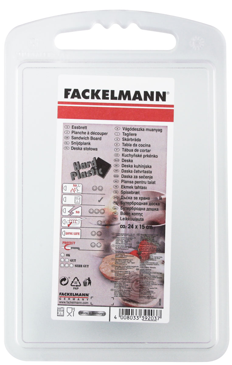 Доска разделочная "Fackelmann", акриловая, 24,5 см х 15,5 см