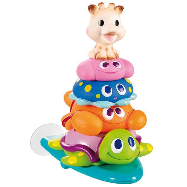 Игрушка для ванны Vulli Пирамидка523409 Игрушка для ванны Vulli Пирамидка523409Игрушка-пирамидка для ванны Vulli непременно понравится вашему ребенку и превратит купание в веселую игру! Игрушка собирается путем нанизывания на стержень с основанием четырех ярких колечек в виде фигурок веселых животных. Основание фиксируется на ванну при помощи присоски. Игрушка изготовлена из абсолютно безопасных для ребенка материалов. Фигурки не тонут в воде. Игрушка-пирамидка для ванны Vulli способствует развитию воображения, тактильных ощущений и мелкой моторики рук, знакомит ребенка с понятиями цвета и размера предмета, а также тренирует логическое мышление.