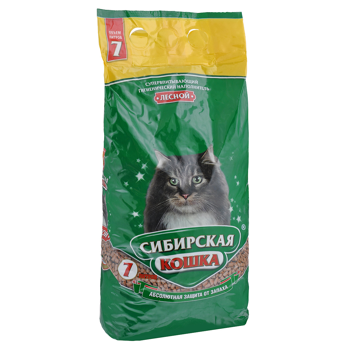 Наполнитель для кошачьих туалетов Сибирская Кошка Лесной, древесный, 7 л0039 Наполнитель для кошачьих туалетов Сибирская Кошка Лесной, древесный, 7 л0039Экологически чистый супервпитывающий наполнитель для кошачьих туалетов Сибирская Кошка Лесной производится из древесины хвойных пород в отсутствии каких-либо присадок. Его действие базируется на естественных свойствах хвойных деревьев, поглощать влагу и запахи. Впитываемоcть составляет 260-320%, что в 3 раза превосходит характеристики обычных наполнителей. Дезинфицирующие качества наполнителя содействуют уничтожению болезнетворных микробов. Обладает природным естественным запахом хвои. Наполнитель возможно использовать также как подстилку в клетках для кроликов, морских свинок, крыс и хомяков. Состав: древесина хвойных пород. Объем: 7 л. Товар сертифицирован.