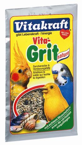 Песок для птиц Vitakraft Vita Grit Nature, 50 г11004 Песок для птиц Vitakraft Vita Grit Nature, 50 г11004Натуральный биопесок для птиц Vitakraft Vita Grit Nature высшего качества гарантирует: - птичью клетку без микробов, - приятный запах аниса и цитруса, - улучшает пищеварение, - регулирует обмен веществ, - отличное впитывание жидкости, - улучшает рост перьев. Применение: подсыпайте песок несколько раз в неделю, по крайней мере, 2-3 раза, чтобы предоставить вашим животным чистый без запаха дом и сделать основные минералы доступными в любое время.