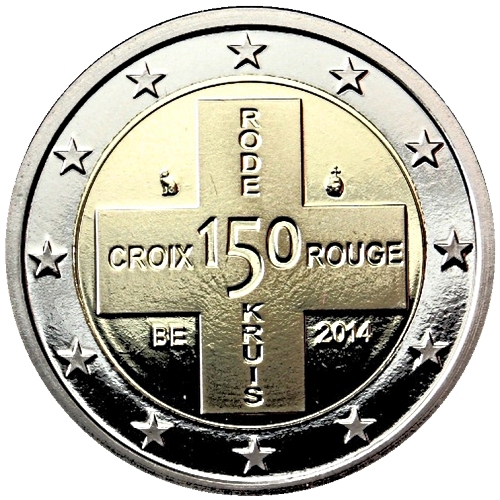 Монета номиналом 2 евро 150 лет Красному Кресту Бельгии. Бельгия, 2014 год656 Монета номиналом 2 евро 150 лет Красному Кресту Бельгии. Бельгия, 2014 год656Монета номиналом 2 евро 150 лет Красному Кресту Бельгии. Бельгия, 2014 год Диаметр 2,5 см. Сохранность UNC (без обращения).