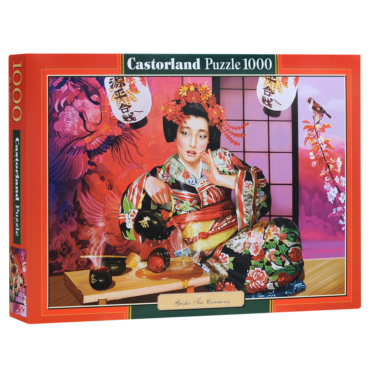 Гейша на чайной церемонии (Geisha Tea Ceremony). Пазл, 1000 элементовС-102631 Гейша на чайной церемонии (Geisha Tea Ceremony). Пазл, 1000 элементовС-102631Пазл Гейша на чайной церемонии (Geisha Tea Ceremony) несомненно придется вам по душе. Собрав этот пазл, включающий в себя 1000 элементов, вы получите красочную картину с изображением гейши, пролившей чай. Пазл - великолепная игра для семейного досуга. Сегодня собирание пазлов стало особенно популярным, главным образом, благодаря своей многообразной тематике, способной удовлетворить самый взыскательный вкус. А для детей это не только интересно, но и полезно. Собирание пазла развивает мелкую моторику у ребенка, тренирует наблюдательность, логическое мышление, знакомит с окружающим миром, с цветом и разнообразными формами.