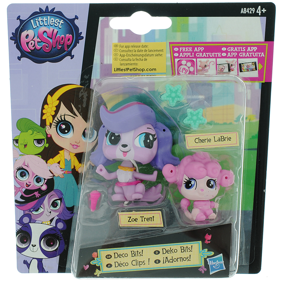 Littlest Pet Shop Набор фигурок Zoe Trent и Cherie LaBrie. A7313_A8429A7313EU4_A8429 Littlest Pet Shop Набор фигурок Zoe Trent и Cherie LaBrie. A7313_A8429A7313EU4_A8429Набор фигурок Littlest Pet Shop Zoe Trent и Cherie LaBrie приведет в восторг вашего ребенка. Набор состоит из зверюшки с качающейся головой, ее малыша и трех аксессуаров, с помощью которых ваша дочурка сможет украшать своих любимых питомцев. Благодаря маленьким размерам фигурок, ребенок сможет брать их с собой на прогулку или в гости. Порадуйте своего ребенка таким замечательным подарком, и он проведет множество увлекательных часов, играя с ним и придумывая свои удивительные истории!
