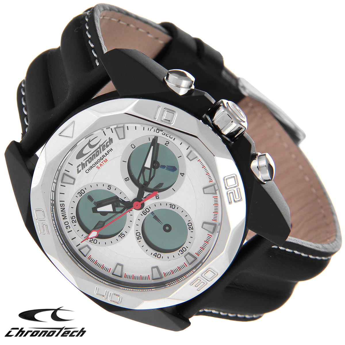 Часы мужские наручные Chronotech, цвет: черный. RW0062RW0062 Часы мужские наручные Chronotech, цвет: черный. RW0062RW0062Часы Chronotech - это часы для современных и стильных людей, которые стремятся выделиться из толпы и подчеркнуть свою индивидуальность. Корпус часов выполнен из нержавеющей стали с IP-покрытием. Циферблат оформлен отметками и защищен минеральным стеклом. Часы имеют три стрелки - часовую, минутную и секундную. Стрелки и отметки светятся в темноте. Часы оснащены функцией хронографа и имеют секундомер. Ремешок часов выполнен из натуральной кожи с контрастной отстрочкой и застегивается на классическую застежку. Часы упакованы в фирменную коробку с логотипом компании Chronotech. Такой аксессуар добавит вашему образу стиля и подчеркнет безупречный вкус своего владельца. Характеристики: Диаметр циферблата: 3,3 см. Размер корпуса: 4,3 см х 4,8 см х 1,2 см. Длина ремешка (с корпусом): 25 см. Ширина ремешка: 2,1 см.