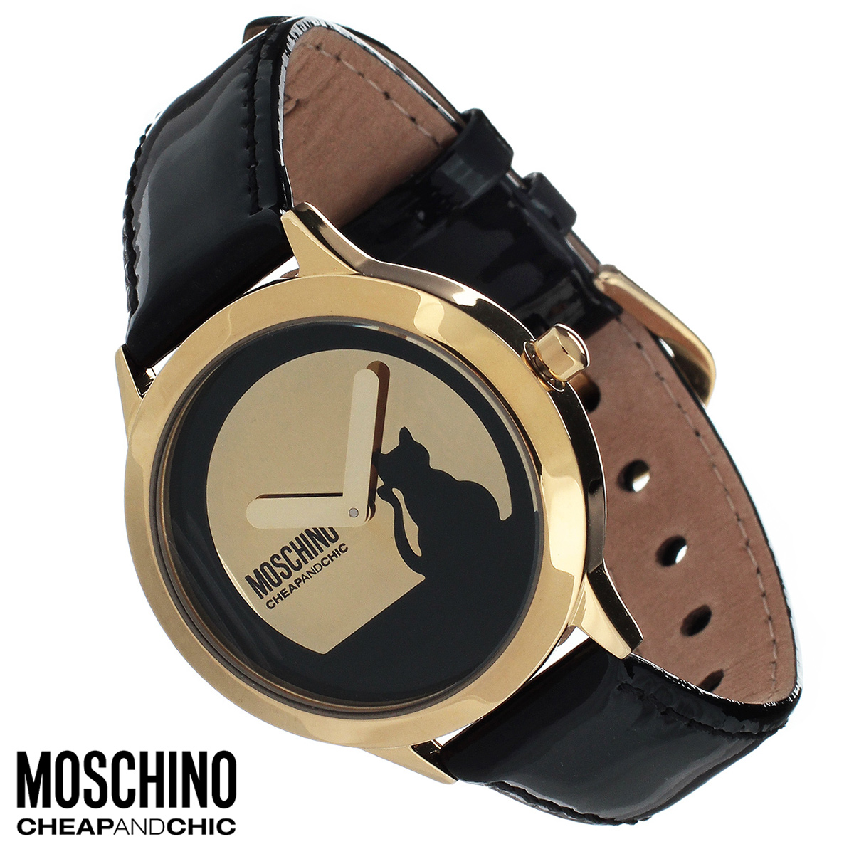 Часы женские наручные Moschino, цвет: черный. MW0078MW0078 Часы женские наручные Moschino, цвет: черный. MW0078MW0078Наручные часы от известного итальянского бренда Moschino - это не только стильный и функциональный аксессуар, но и современные технологи, сочетающиеся с экстравагантным дизайном и индивидуальностью. Часы Moschino оснащены кварцевым механизмом. Корпус выполнен из высококачественной нержавеющей стали с PVD-покрытием. Циферблат оформлен изображением силуэта кошки, надписью “Moschino. Cheap and Chic” и защищен минеральным стеклом. Часы имеют две стрелки - часовую и минутную. Ремешок часов выполнен из натуральной кожи и застегивается на классическую застежку. Часы упакованы в фирменную металлическую коробку с логотипом бренда. Часы Moschino благодаря своему уникальному дизайну отличаются от часов других марок своеобразными циферблатами, функциональностью, а также набором уникальных технических свойств. Каждой модели присуща легкая экстравагантность, самобытность и, безусловно, великолепный вкус. Характеристики: Диаметр циферблата:...